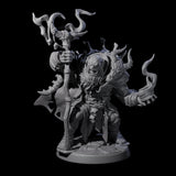 Smoking Orc Shaman Miniature for Dungeons and Dragons, Pathfinder or other TTRPGs
