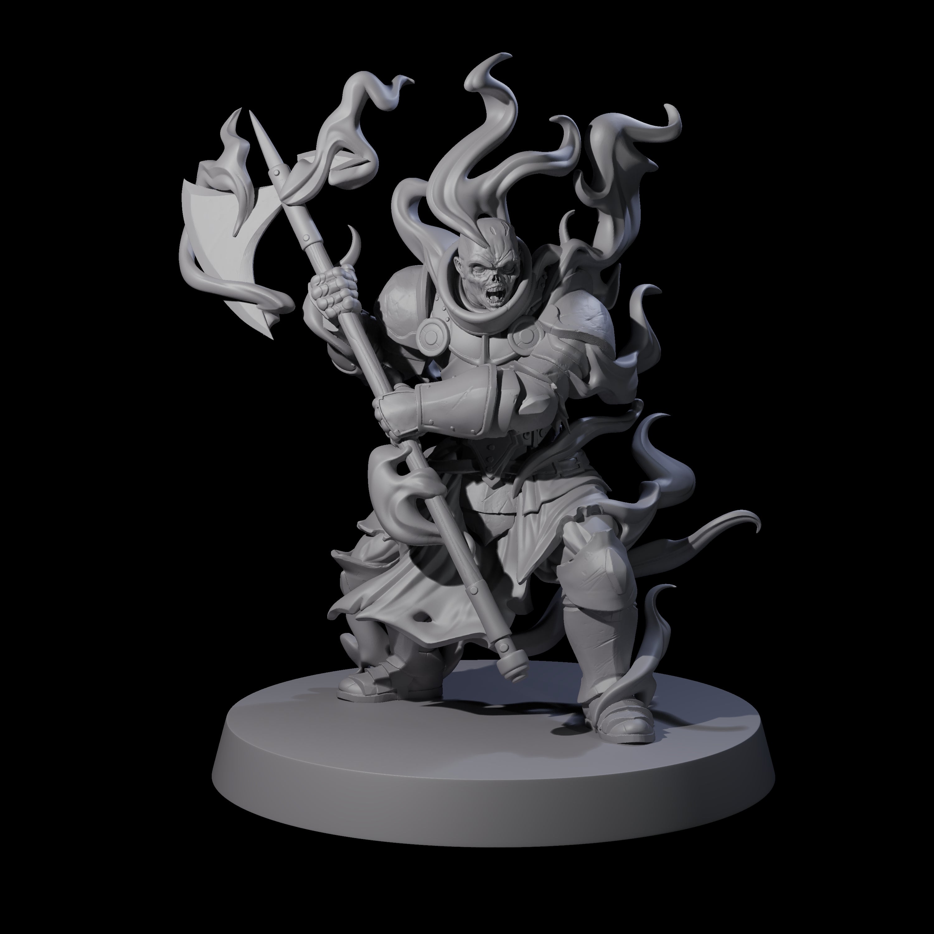Smoking Shadow Paladin A Miniature for Dungeons and Dragons, Pathfinder or other TTRPGs