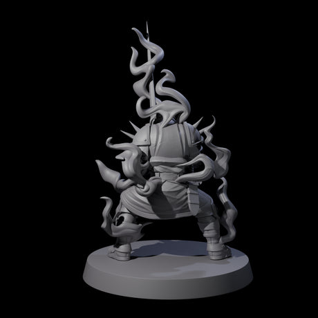 Smoking Shadow Paladin B Miniature for Dungeons and Dragons, Pathfinder or other TTRPGs