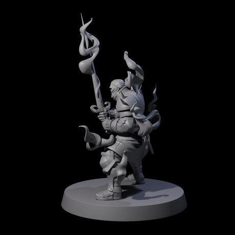 Smoking Shadow Paladin B Miniature for Dungeons and Dragons, Pathfinder or other TTRPGs