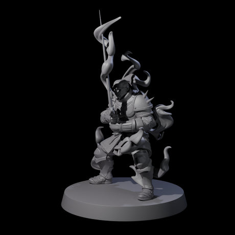 Smoking Shadow Paladin B Miniature for Dungeons and Dragons, Pathfinder or other TTRPGs