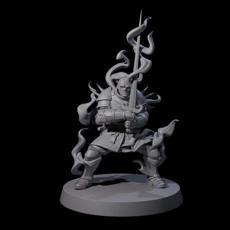 Smoking Shadow Paladin B Miniature for Dungeons and Dragons, Pathfinder or other TTRPGs