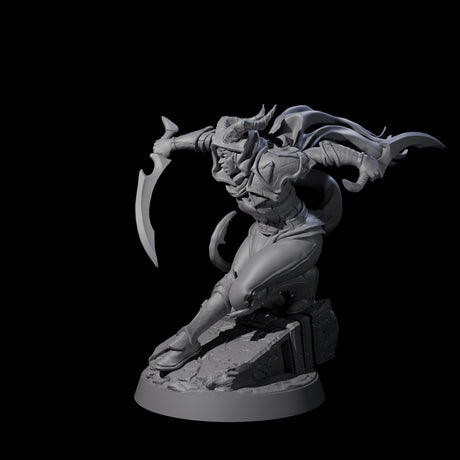 Smooth Tiefling Assassin Miniature for Dungeons and Dragons, Pathfinder or other TTRPGs
