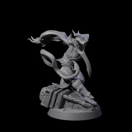 Smooth Tiefling Assassin Miniature for Dungeons and Dragons, Pathfinder or other TTRPGs