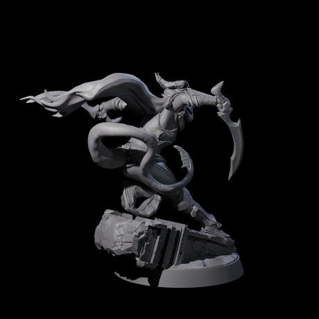 Smooth Tiefling Assassin Miniature for Dungeons and Dragons, Pathfinder or other TTRPGs