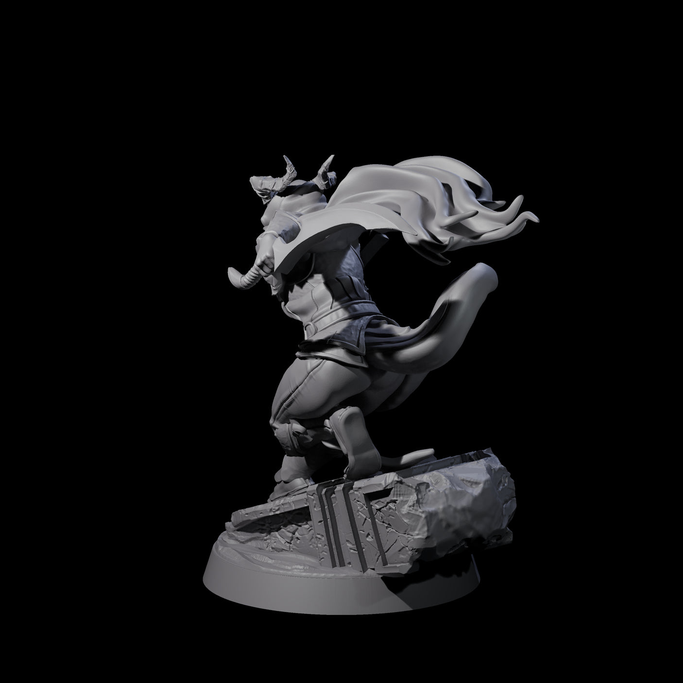 Smooth Tiefling Assassin Miniature for Dungeons and Dragons, Pathfinder or other TTRPGs