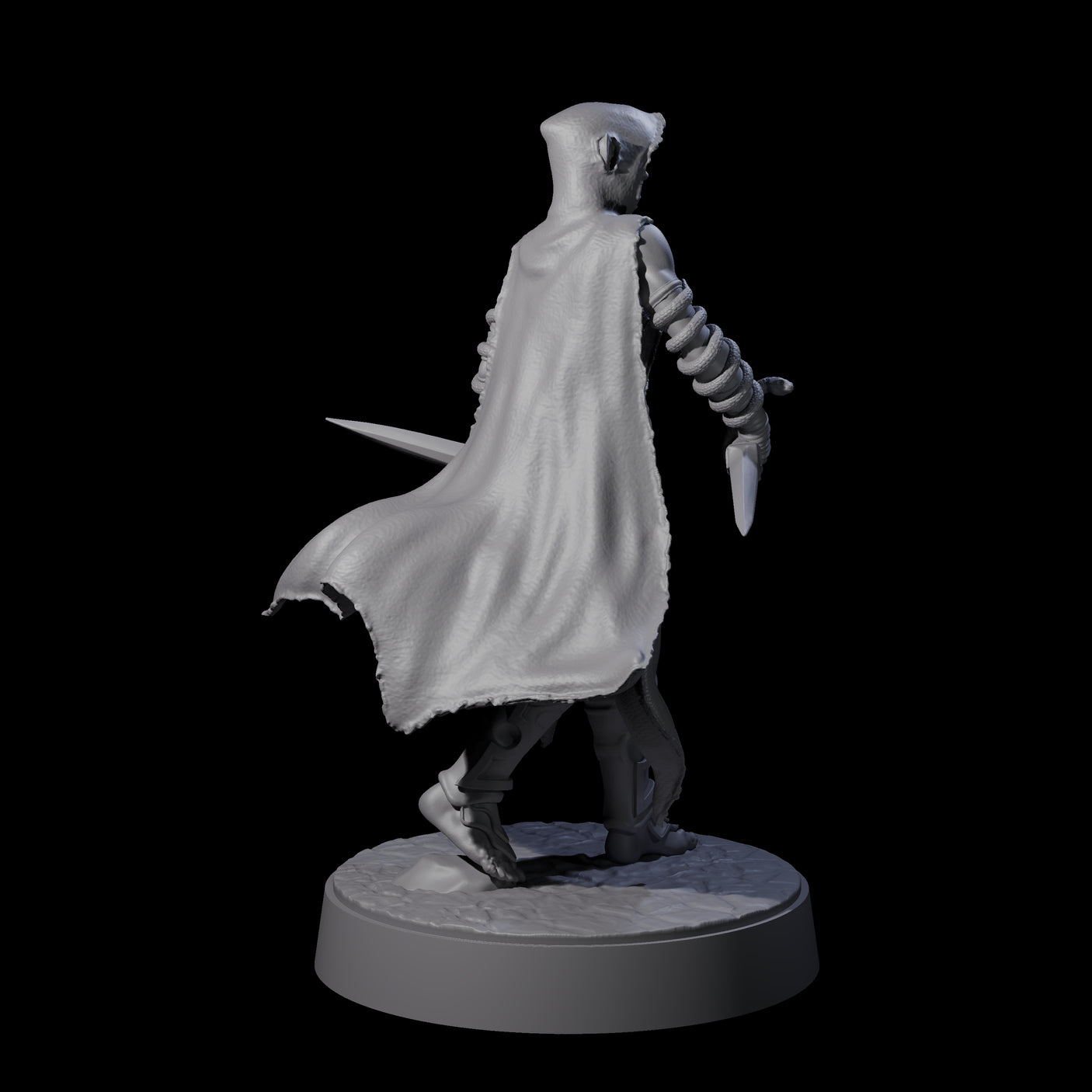 Snake Charmer Elf Rogue Miniature for Dungeons and Dragons, Pathfinder or other TTRPGs