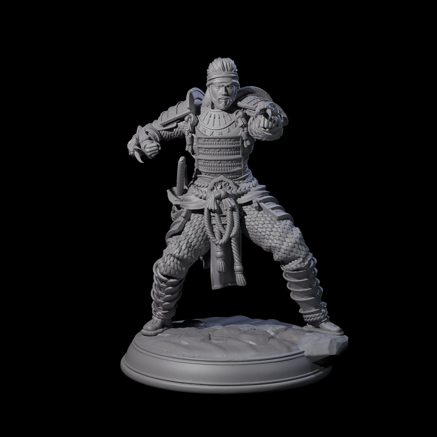 Snake Samurai Miniature for Dungeons and Dragons, Pathfinder or other TTRPGs