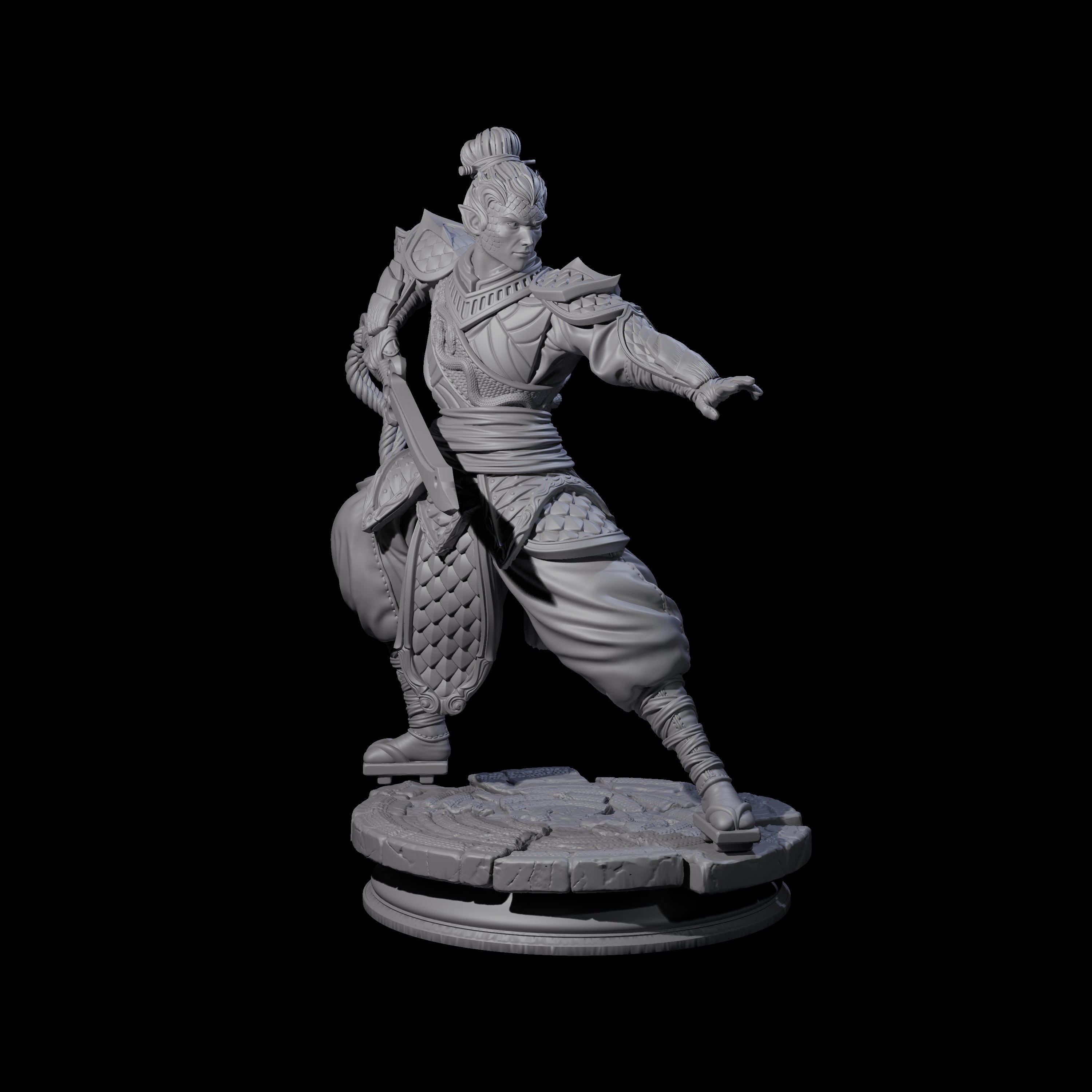 Snakey Monk Miniature for Dungeons and Dragons, Pathfinder or other TTRPGs