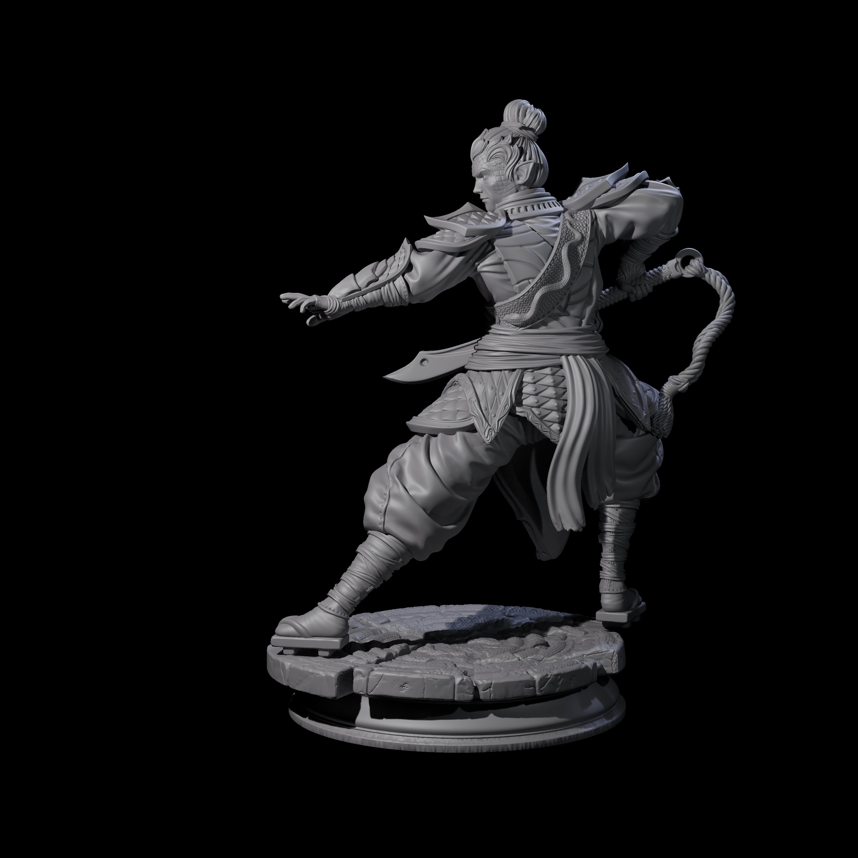 Snakey Monk Miniature for Dungeons and Dragons, Pathfinder or other TTRPGs