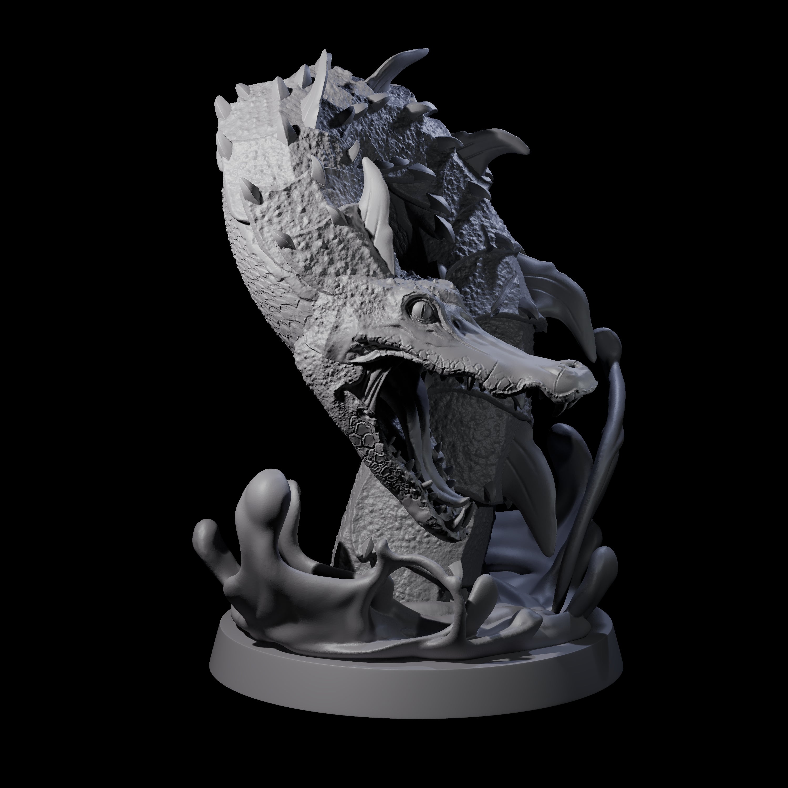 Snapping Alligator Worm Miniature for Dungeons and Dragons, Pathfinder or other TTRPGs