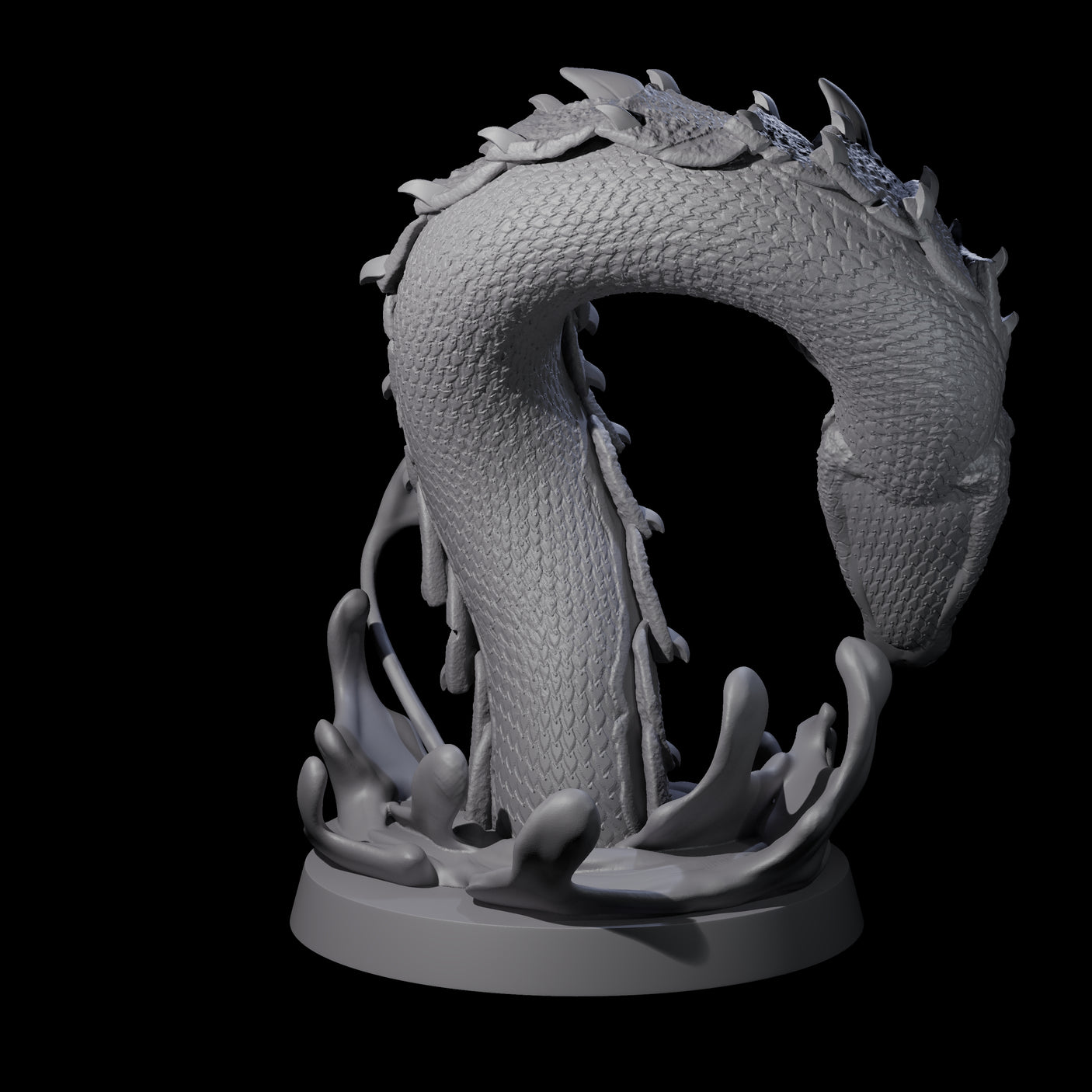 Snapping Alligator Worm Miniature for Dungeons and Dragons, Pathfinder or other TTRPGs