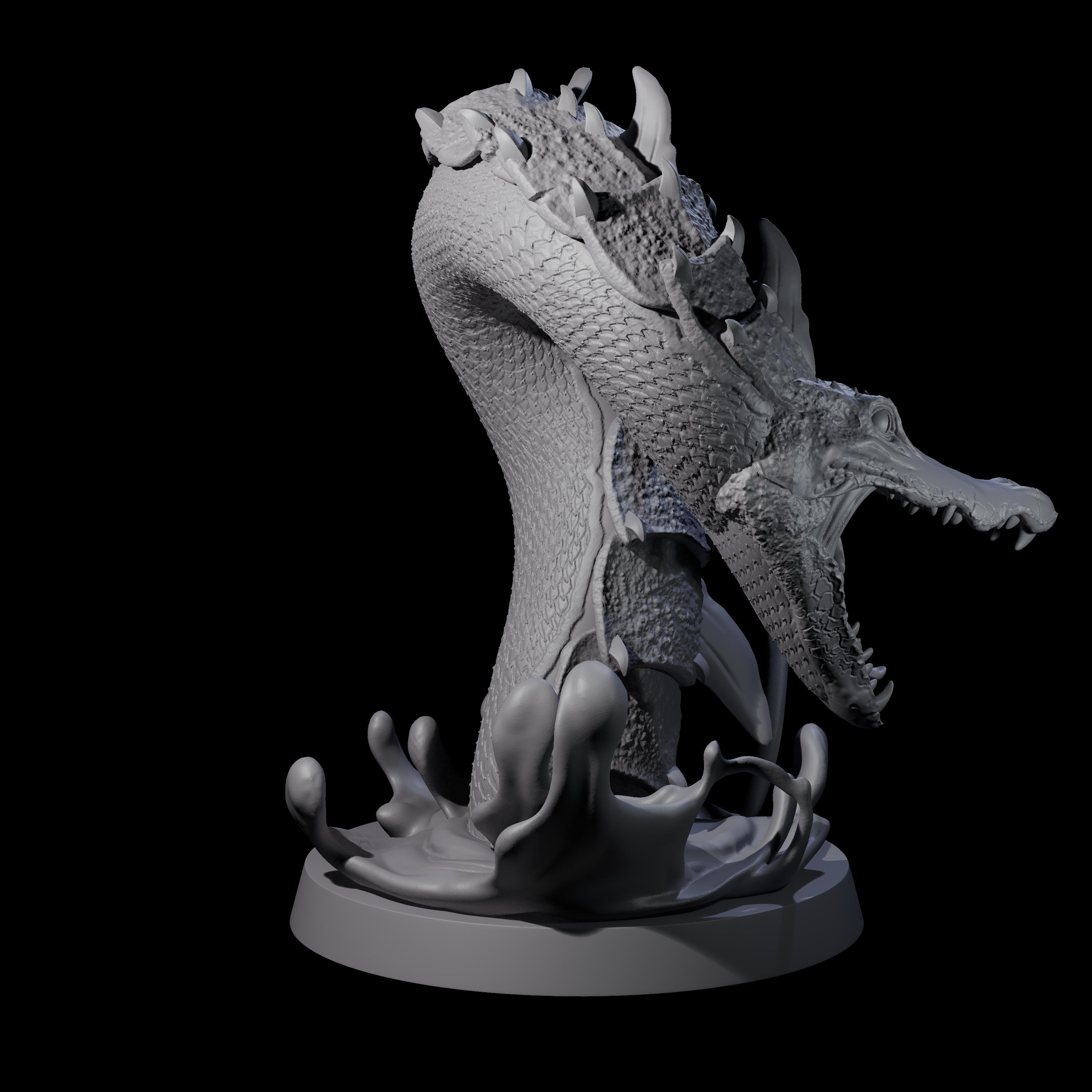 Snapping Alligator Worm Miniature for Dungeons and Dragons, Pathfinder or other TTRPGs