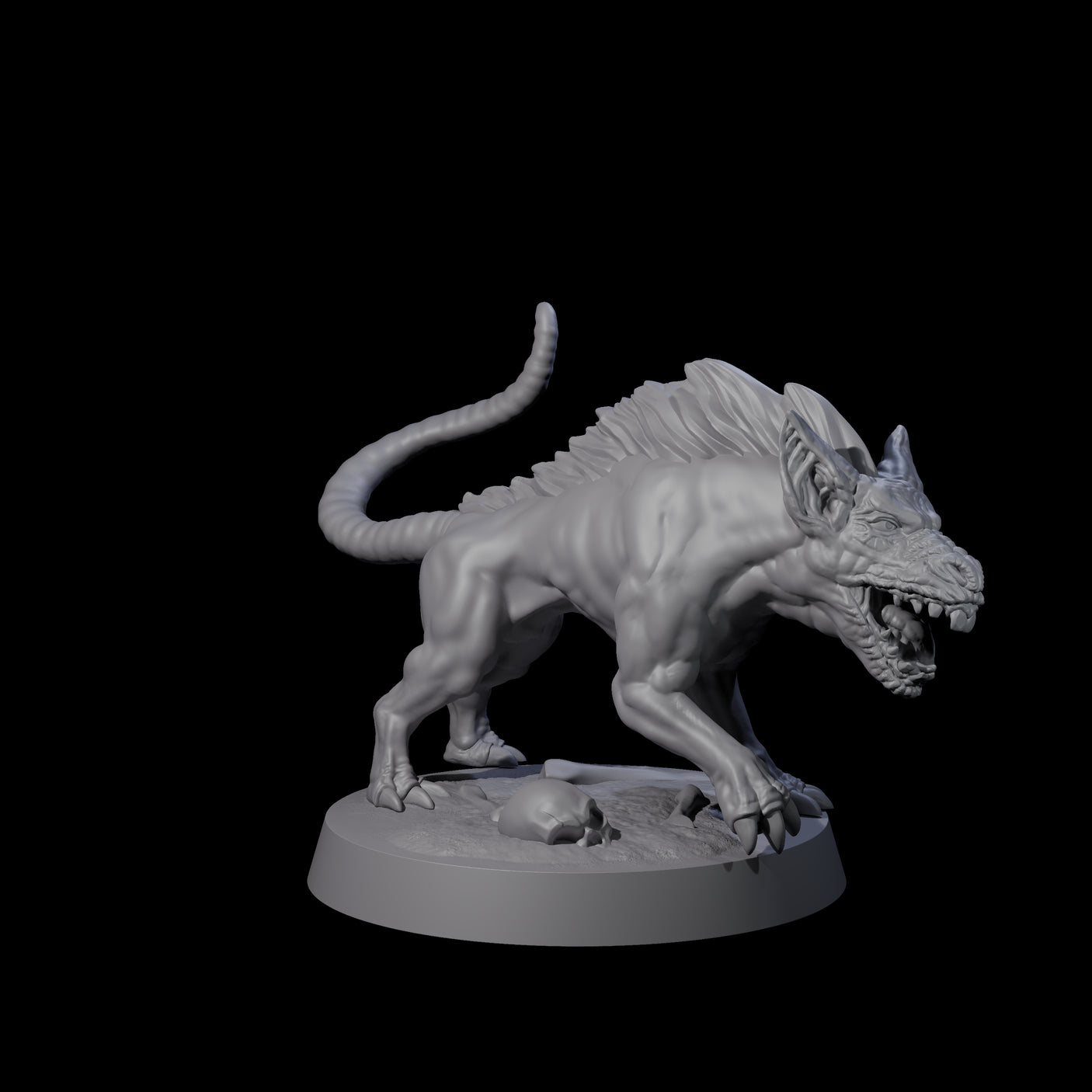 Snarling Goblin Dog B Miniature for Dungeons and Dragons, Pathfinder or other TTRPGs