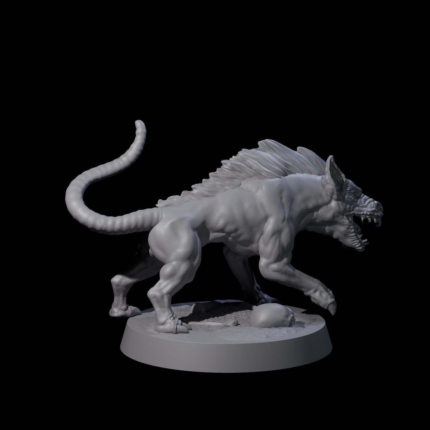 Snarling Goblin Dog B Miniature for Dungeons and Dragons, Pathfinder or other TTRPGs