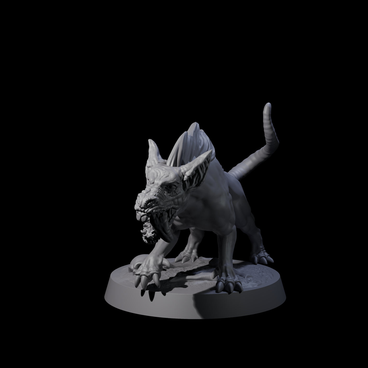 Snarling Goblin Dog B Miniature for Dungeons and Dragons, Pathfinder or other TTRPGs
