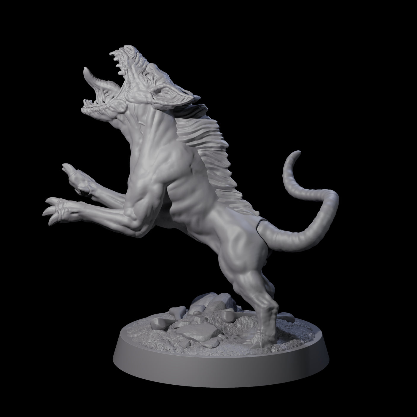 Snarling Goblin Dog C Miniature for Dungeons and Dragons, Pathfinder or other TTRPGs
