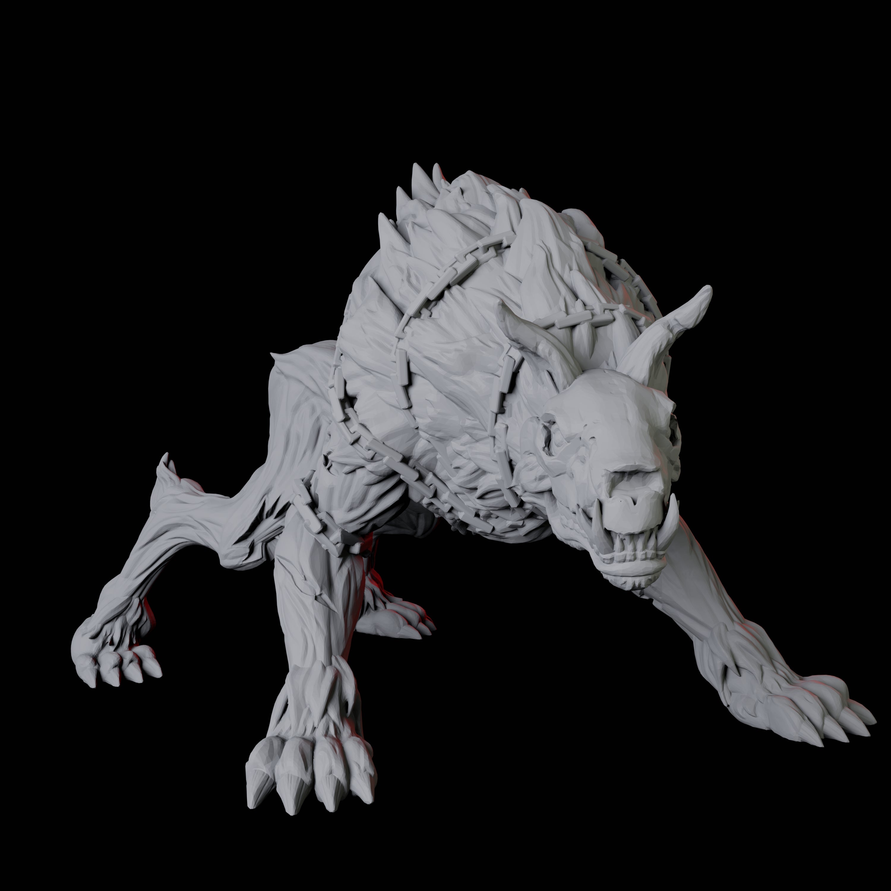 Snarling Hell Hound A Miniature for Dungeons and Dragons, Pathfinder or other TTRPGs