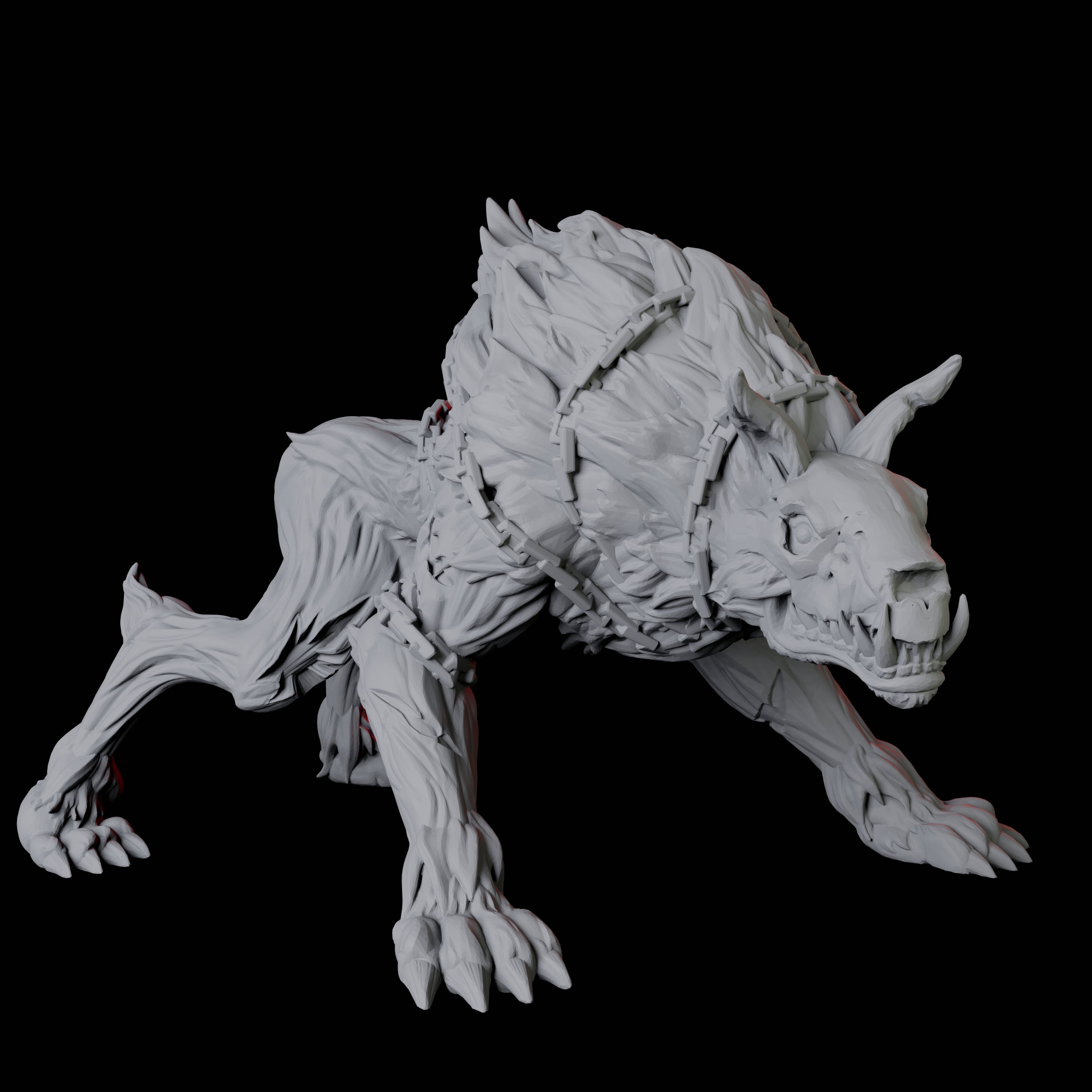 Snarling Hell Hound A Miniature for Dungeons and Dragons, Pathfinder or other TTRPGs