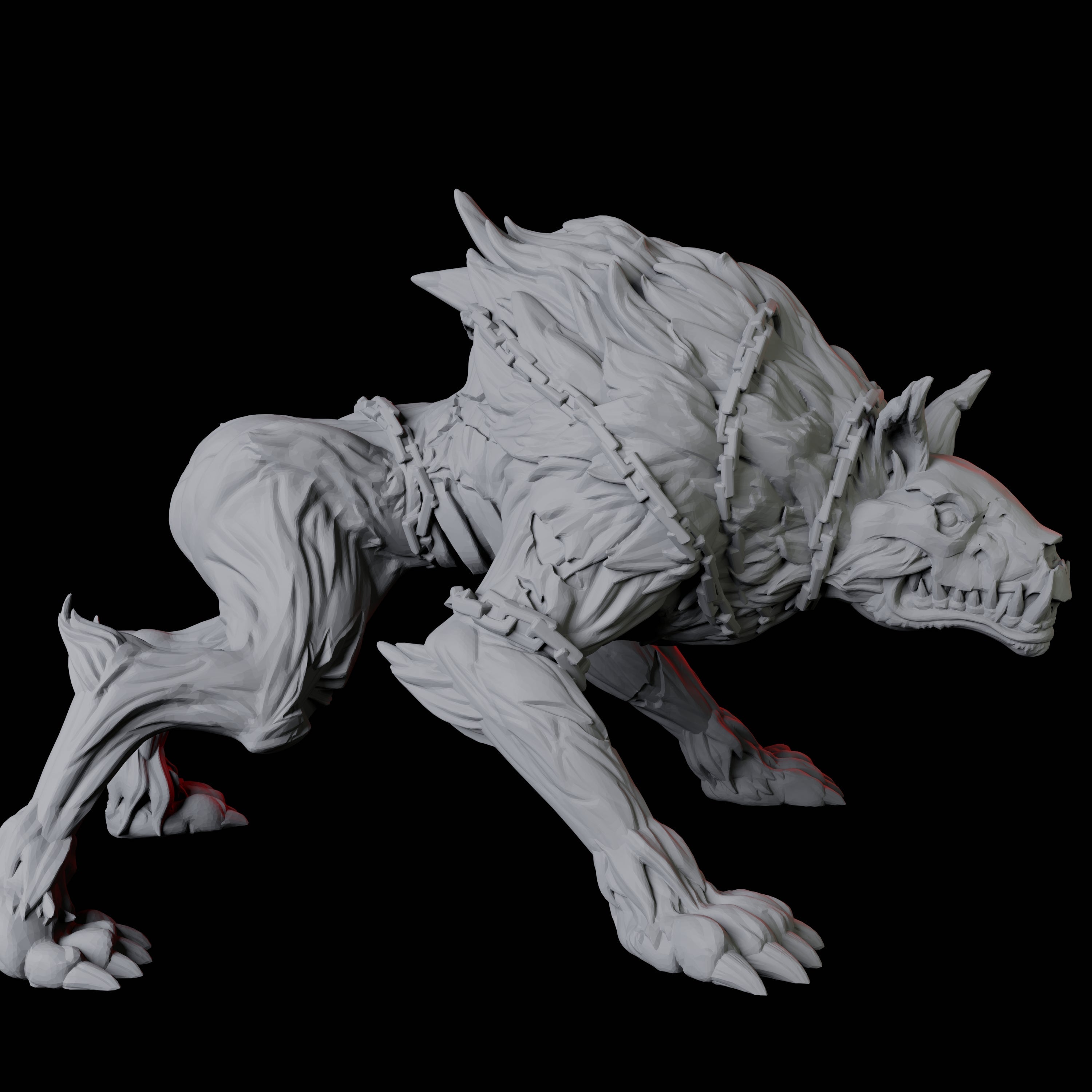 Snarling Hell Hound A Miniature for Dungeons and Dragons, Pathfinder or other TTRPGs