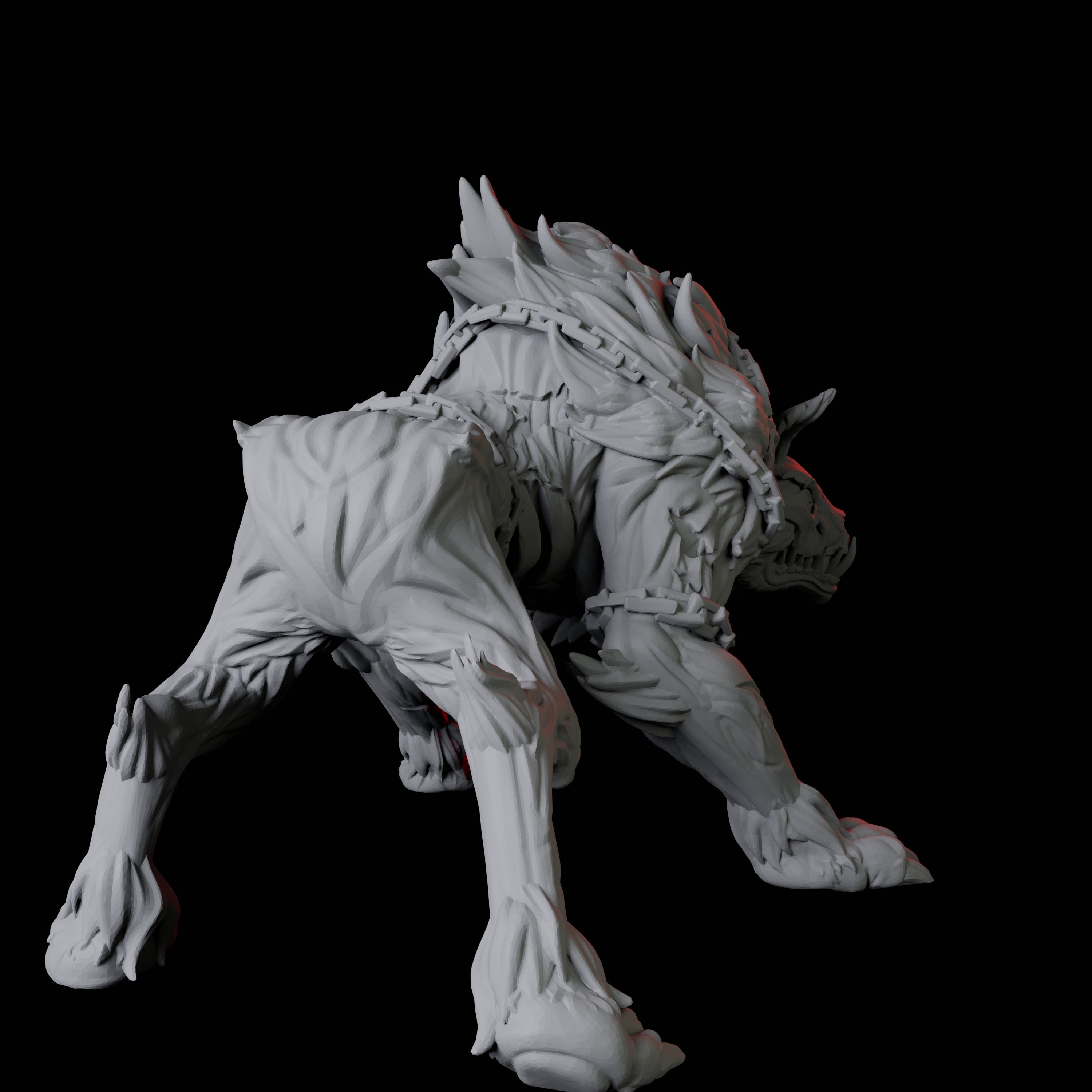 Snarling Hell Hound A Miniature for Dungeons and Dragons, Pathfinder or other TTRPGs