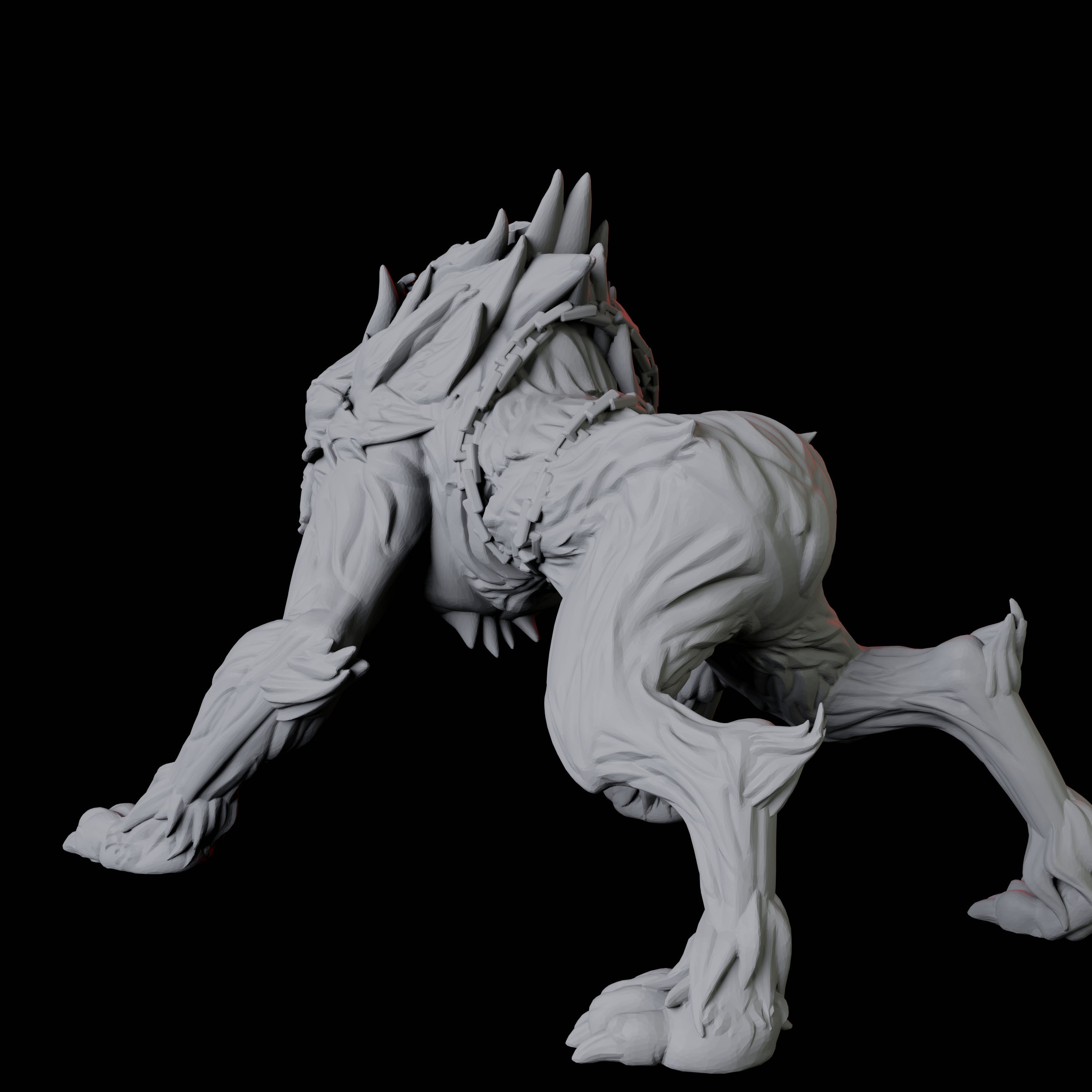 Snarling Hell Hound A Miniature for Dungeons and Dragons, Pathfinder or other TTRPGs