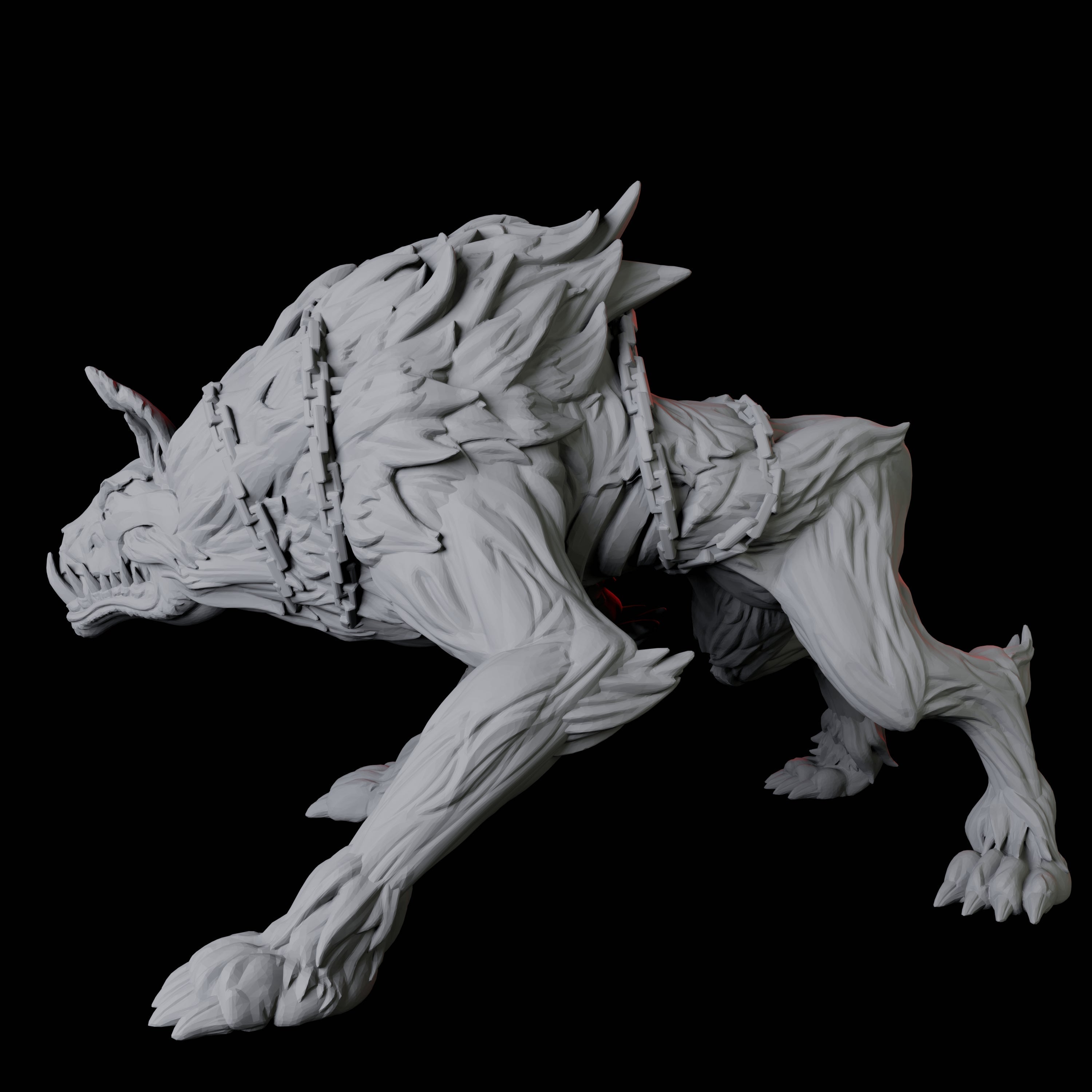 Snarling Hell Hound A Miniature for Dungeons and Dragons, Pathfinder or other TTRPGs