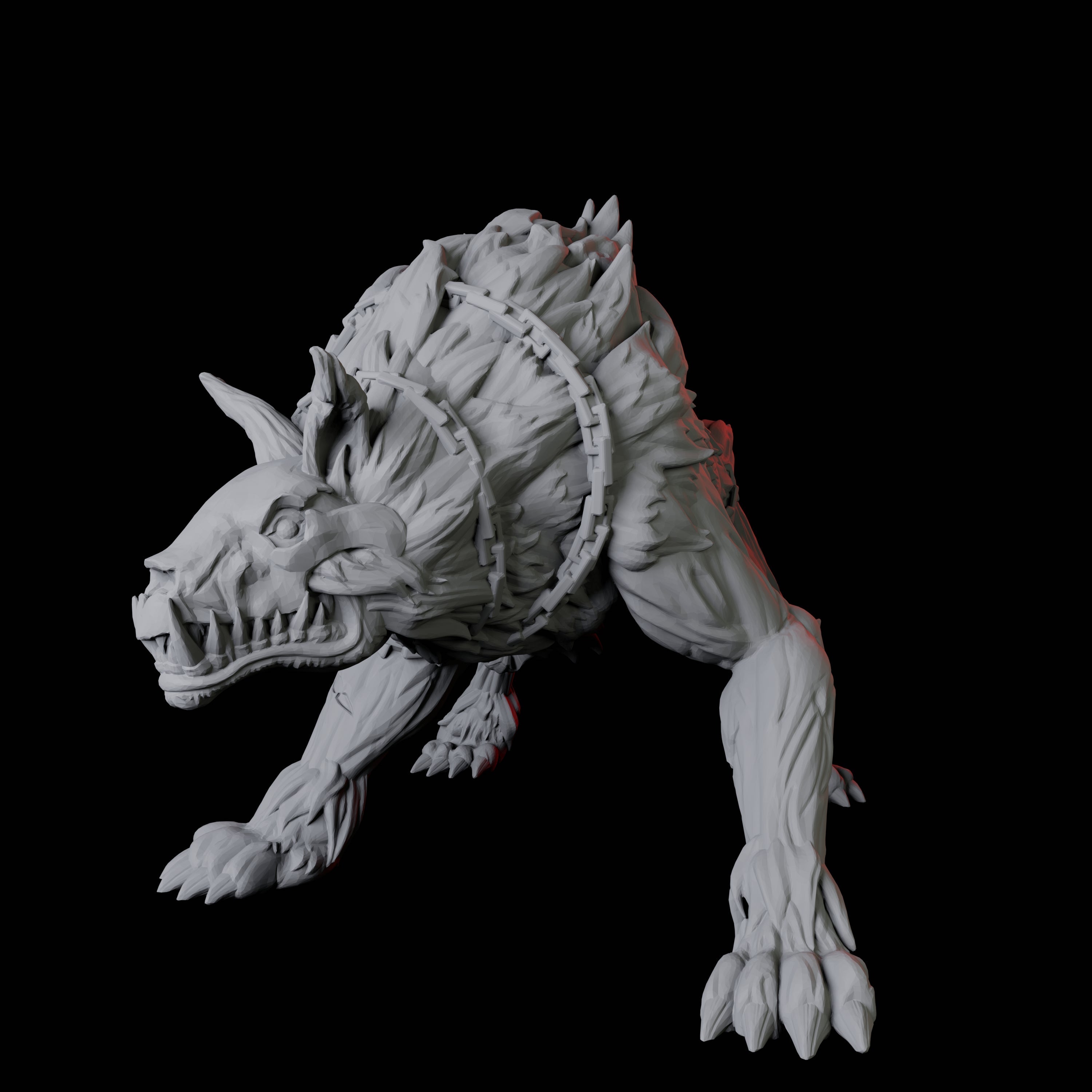 Snarling Hell Hound A Miniature for Dungeons and Dragons, Pathfinder or other TTRPGs