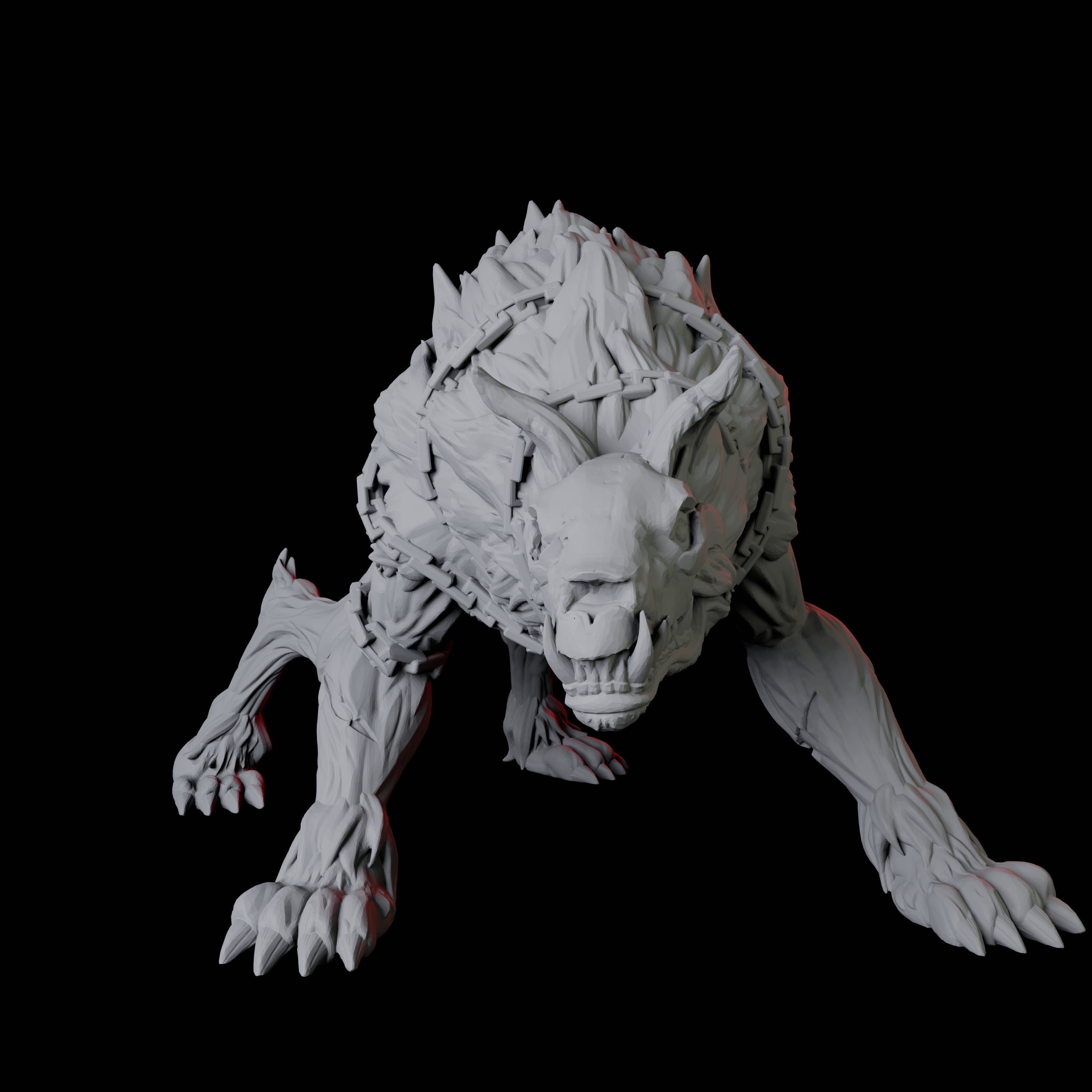 Snarling Hell Hound A Miniature for Dungeons and Dragons, Pathfinder or other TTRPGs