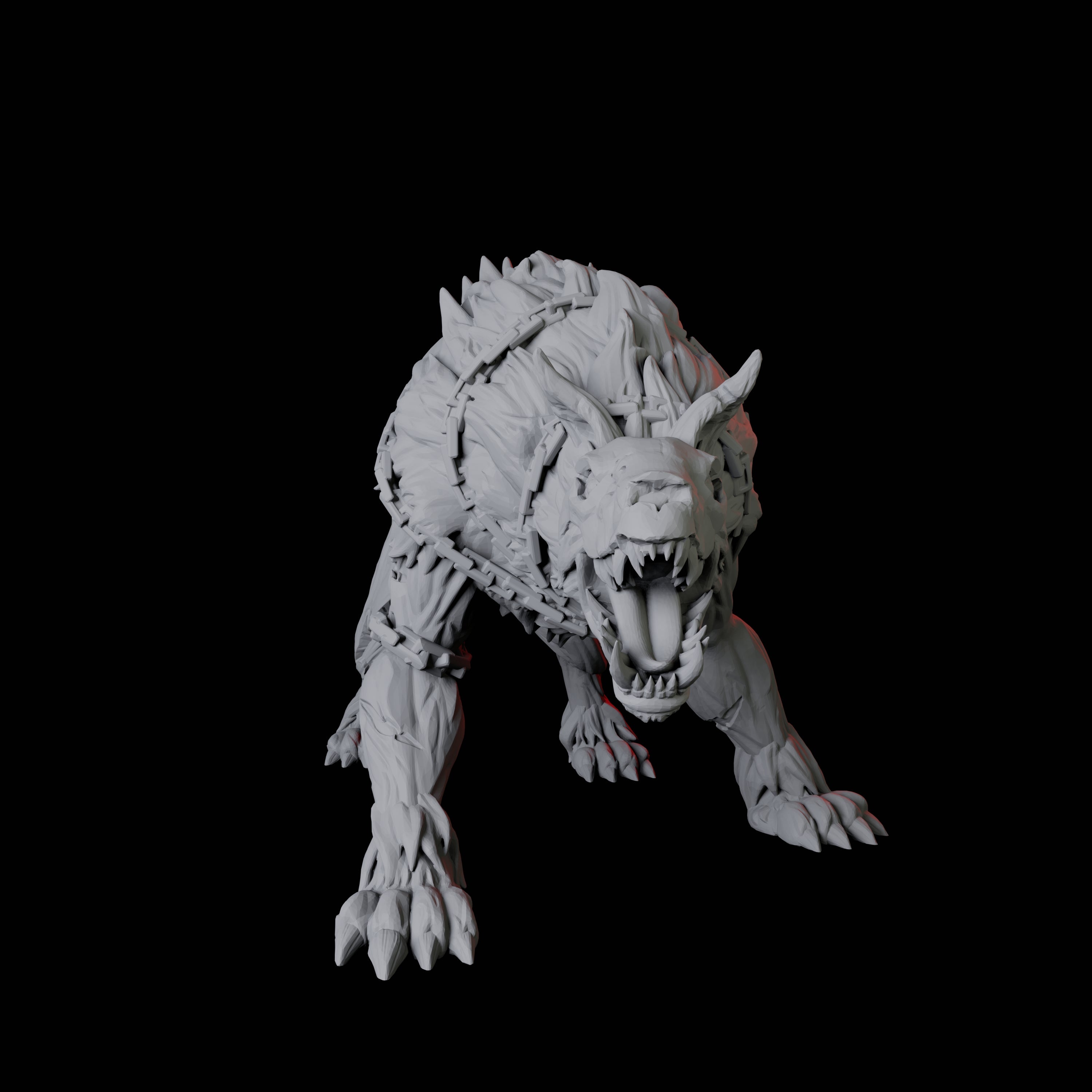 Snarling Hell Hound B Miniature for Dungeons and Dragons, Pathfinder or other TTRPGs