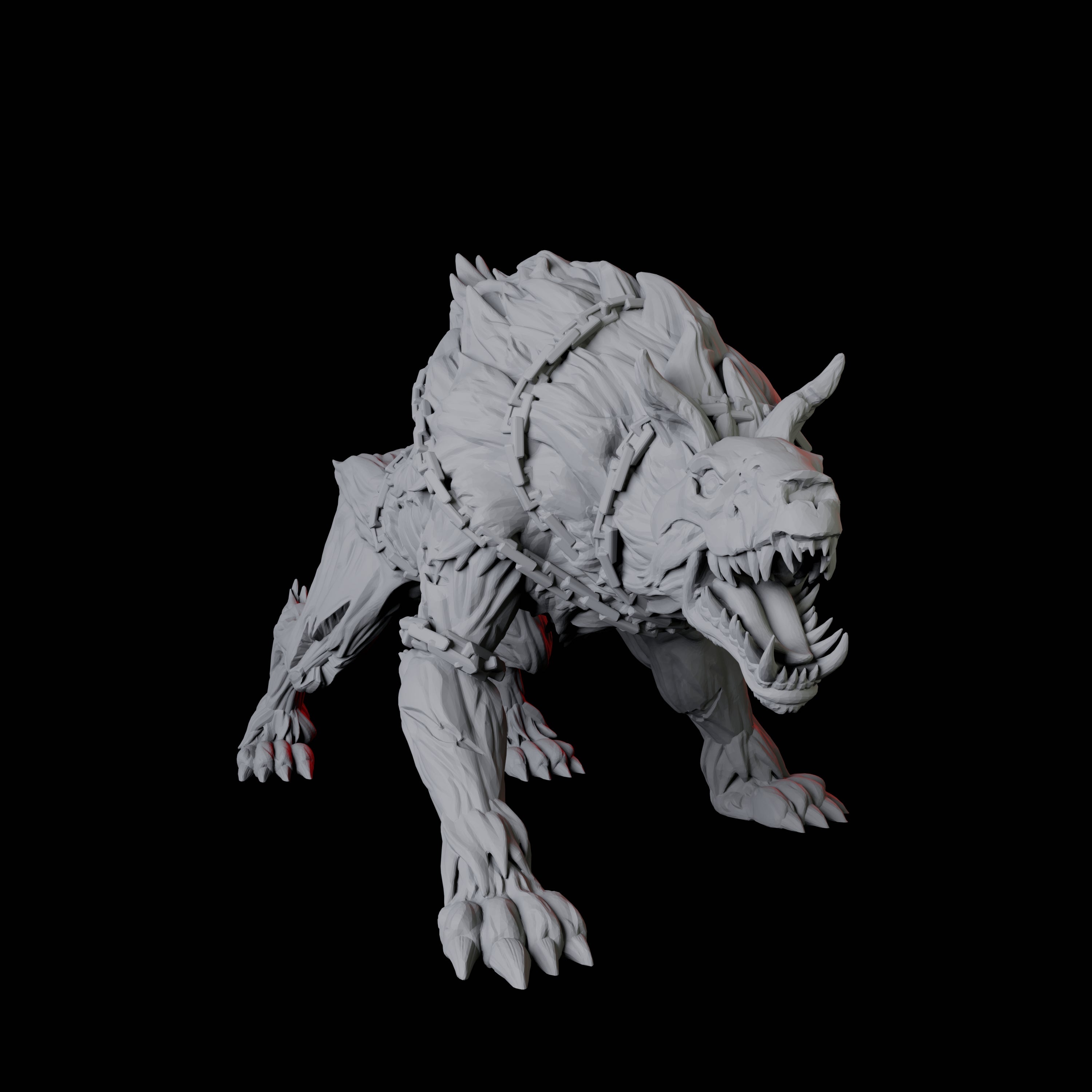 Snarling Hell Hound B Miniature for Dungeons and Dragons, Pathfinder or other TTRPGs