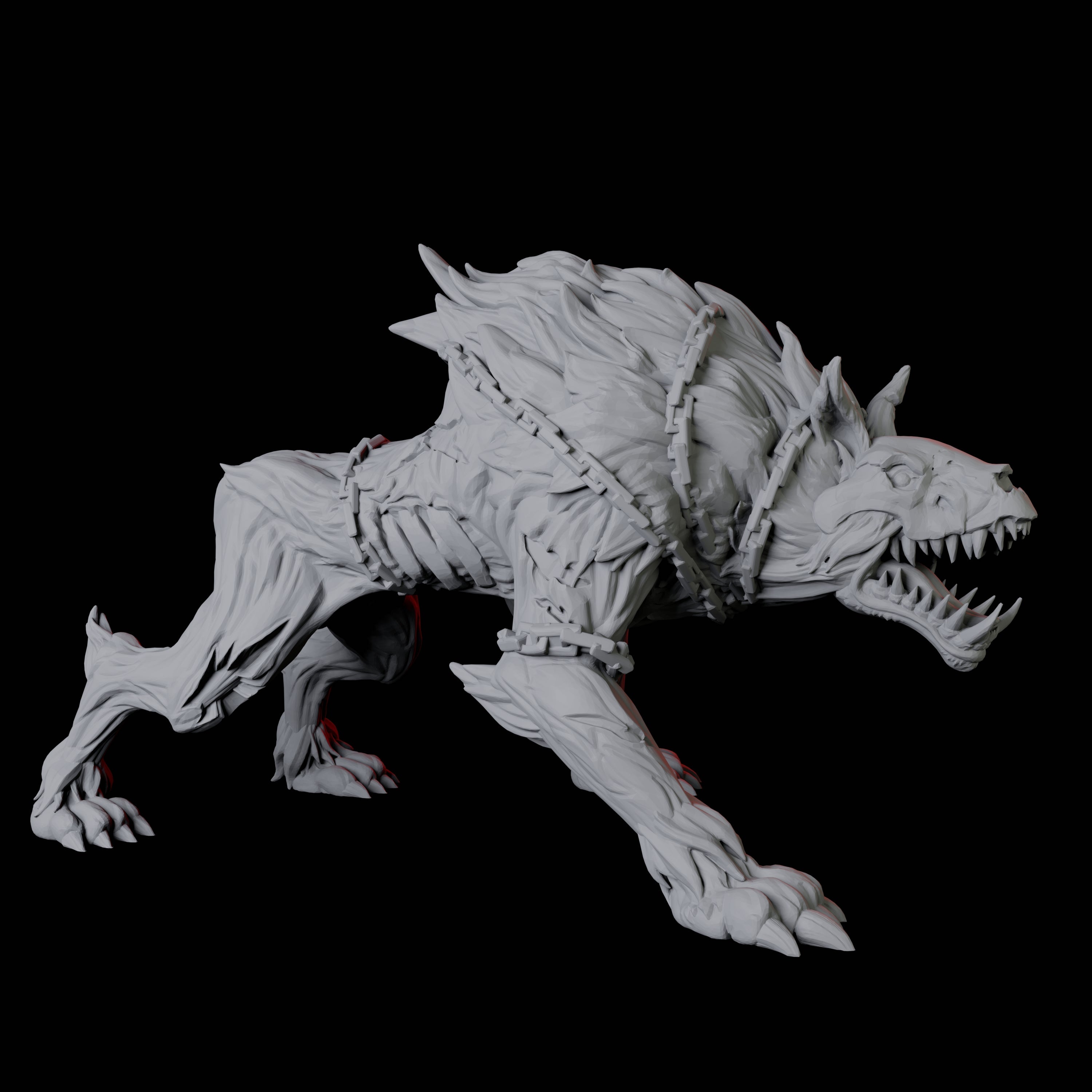 Snarling Hell Hound B Miniature for Dungeons and Dragons, Pathfinder or other TTRPGs