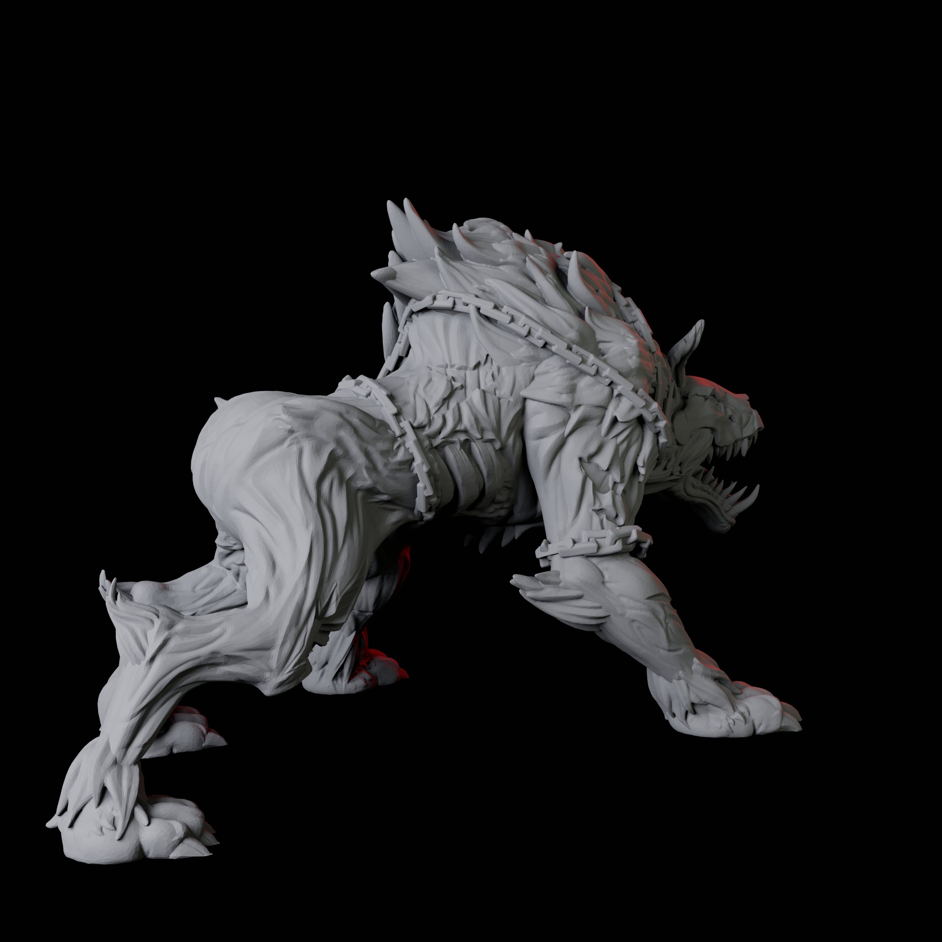 Snarling Hell Hound B Miniature for Dungeons and Dragons, Pathfinder or other TTRPGs