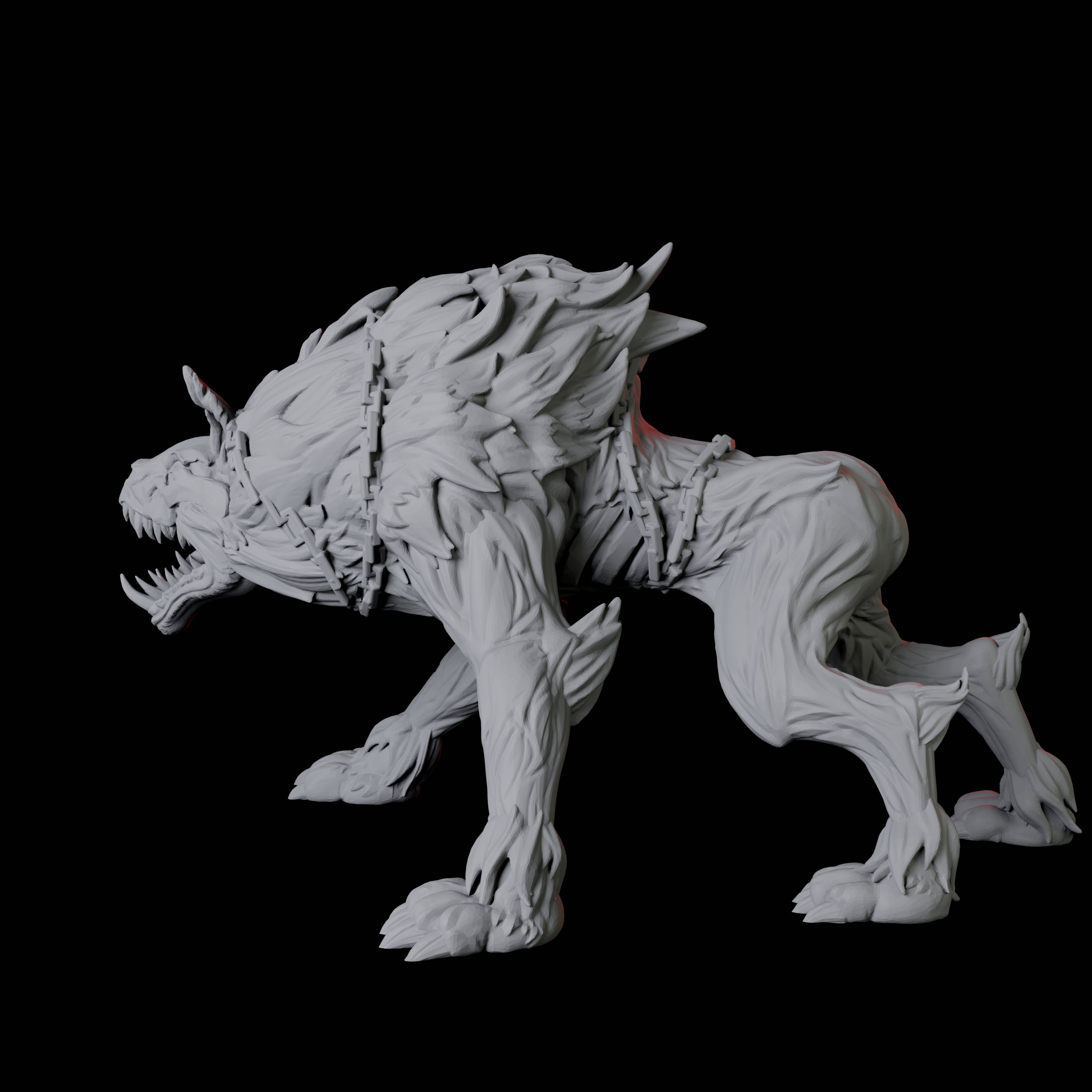 Snarling Hell Hound B Miniature for Dungeons and Dragons, Pathfinder or other TTRPGs