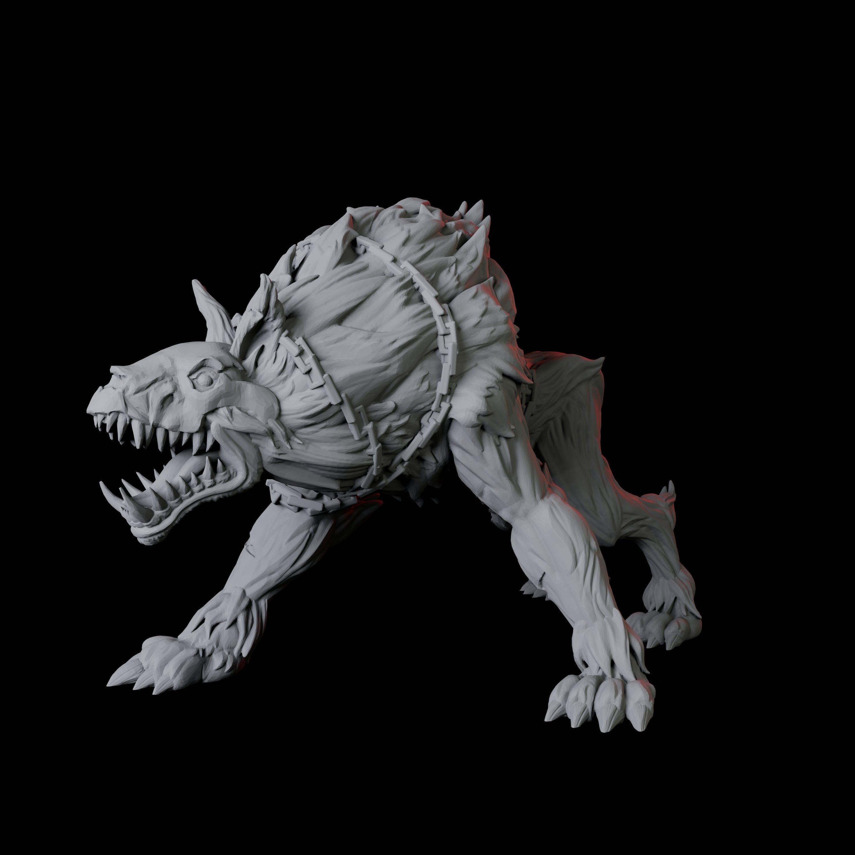 Snarling Hell Hound B Miniature for Dungeons and Dragons, Pathfinder or other TTRPGs