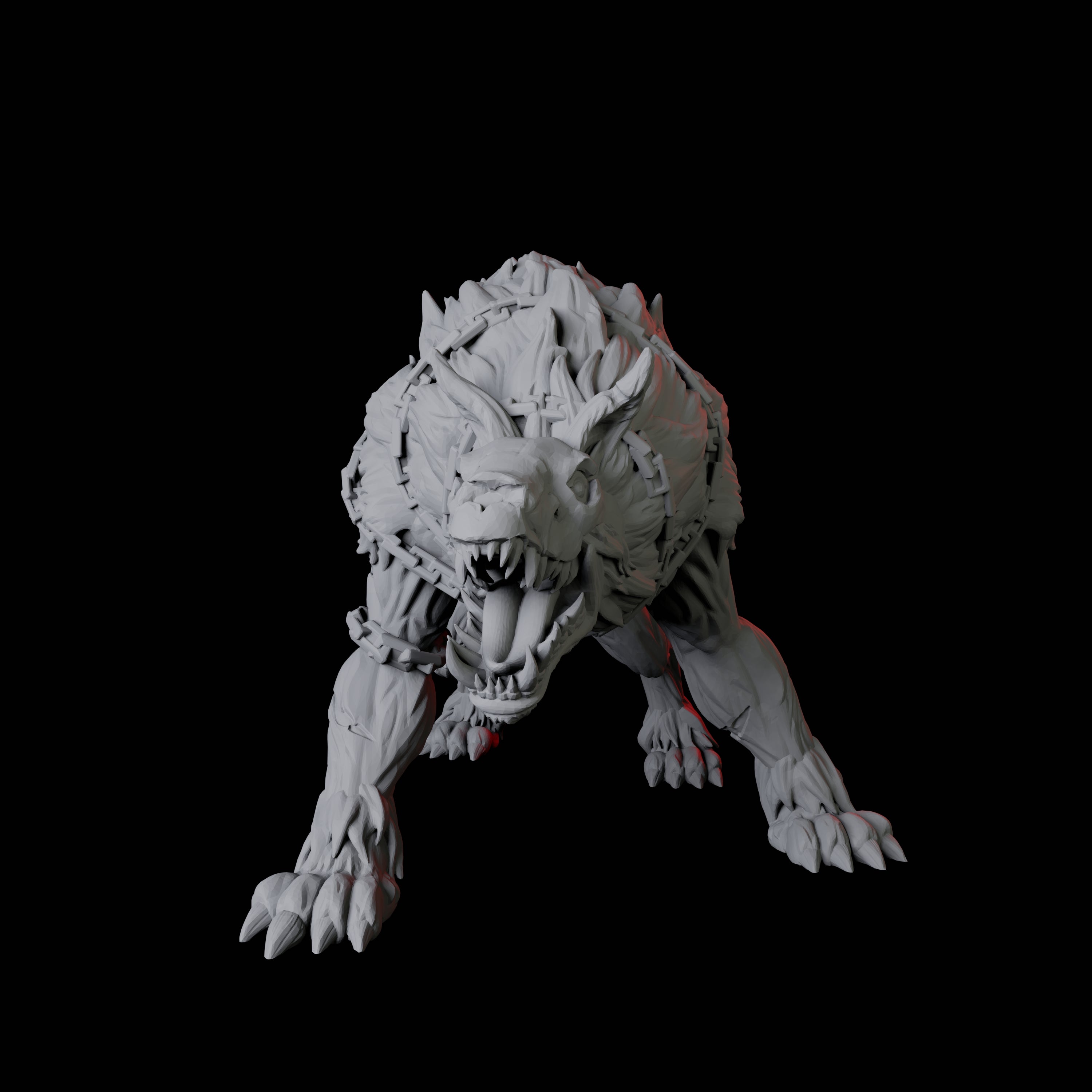 Snarling Hell Hound B Miniature for Dungeons and Dragons, Pathfinder or other TTRPGs