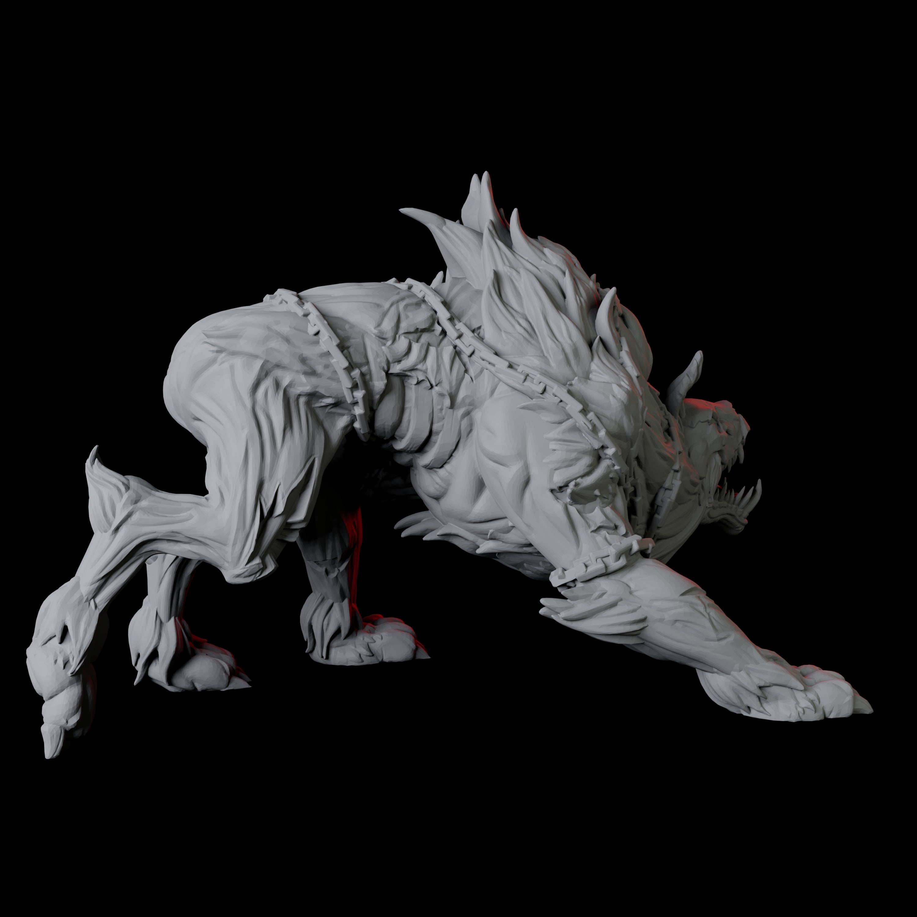 Snarling Hell Hound C Miniature for Dungeons and Dragons, Pathfinder or other TTRPGs