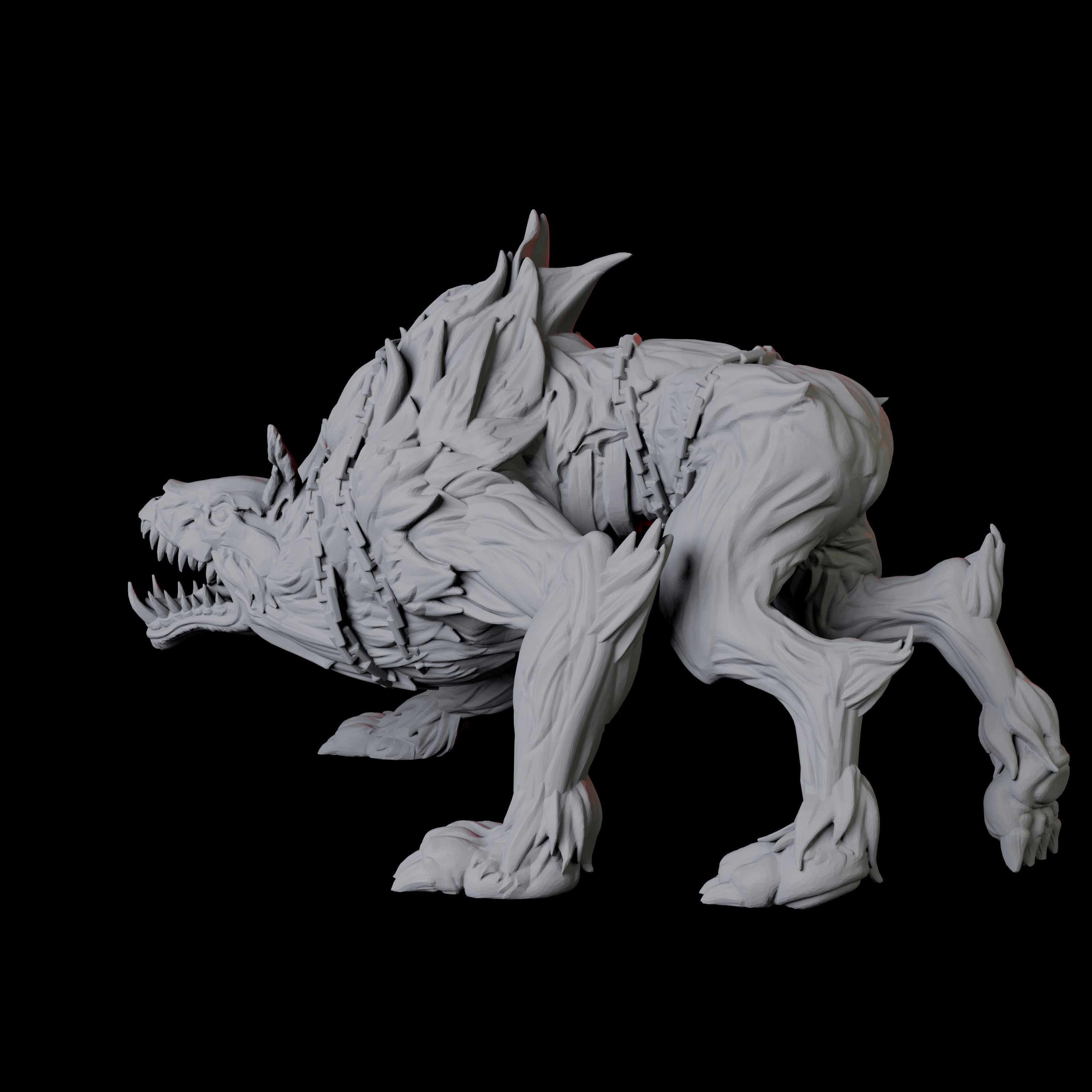 Snarling Hell Hound C Miniature for Dungeons and Dragons, Pathfinder or other TTRPGs