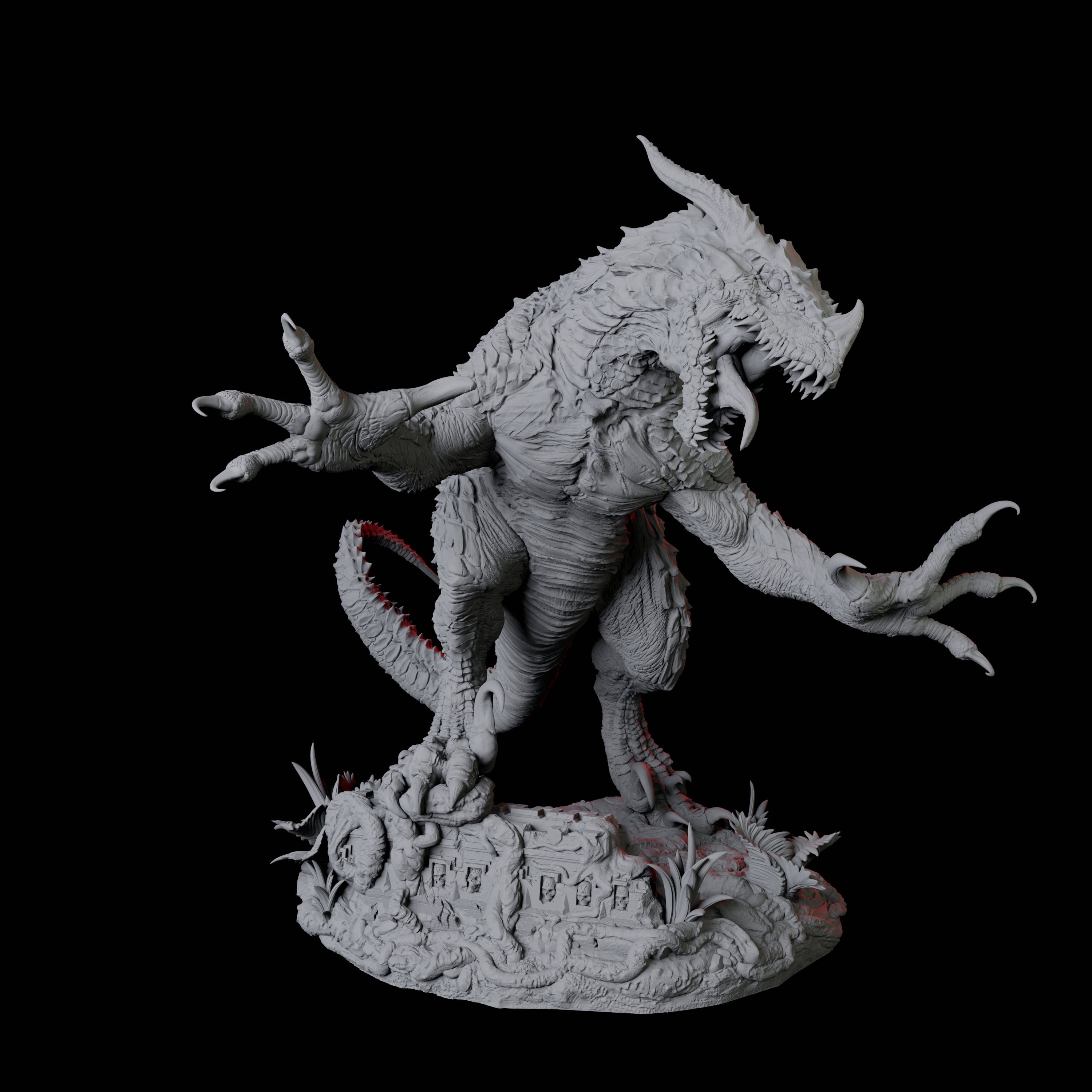 Snarling Velociraptor Miniature for Dungeons and Dragons, Pathfinder or other TTRPGs