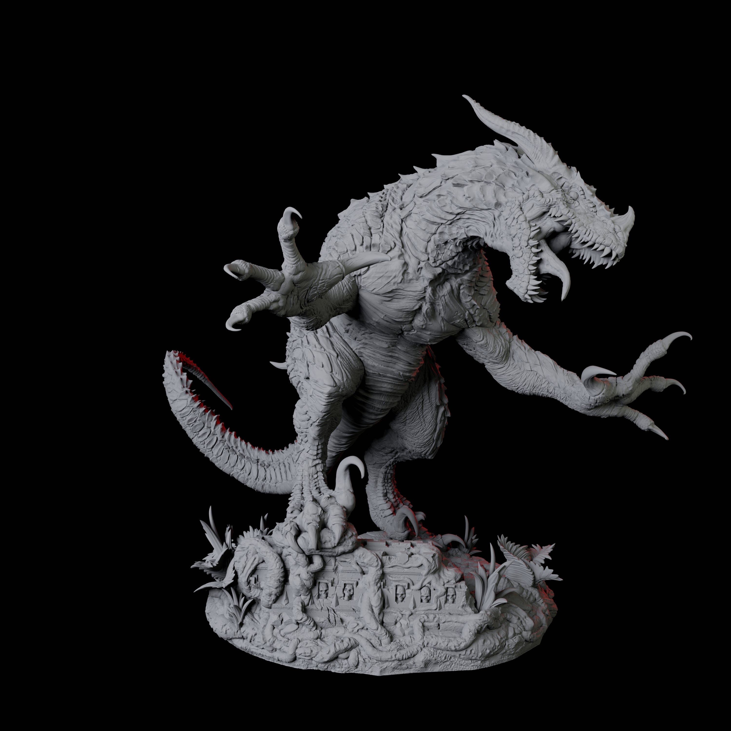 Snarling Velociraptor Miniature for Dungeons and Dragons, Pathfinder or other TTRPGs