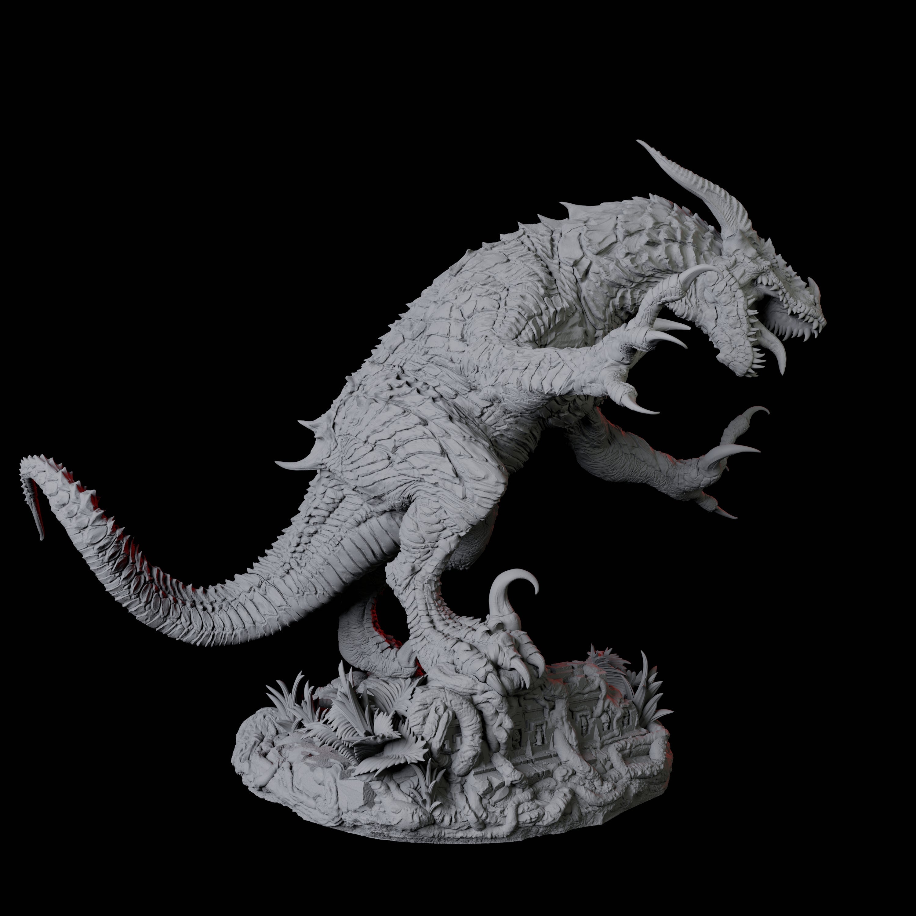 Snarling Velociraptor Miniature for Dungeons and Dragons, Pathfinder or other TTRPGs