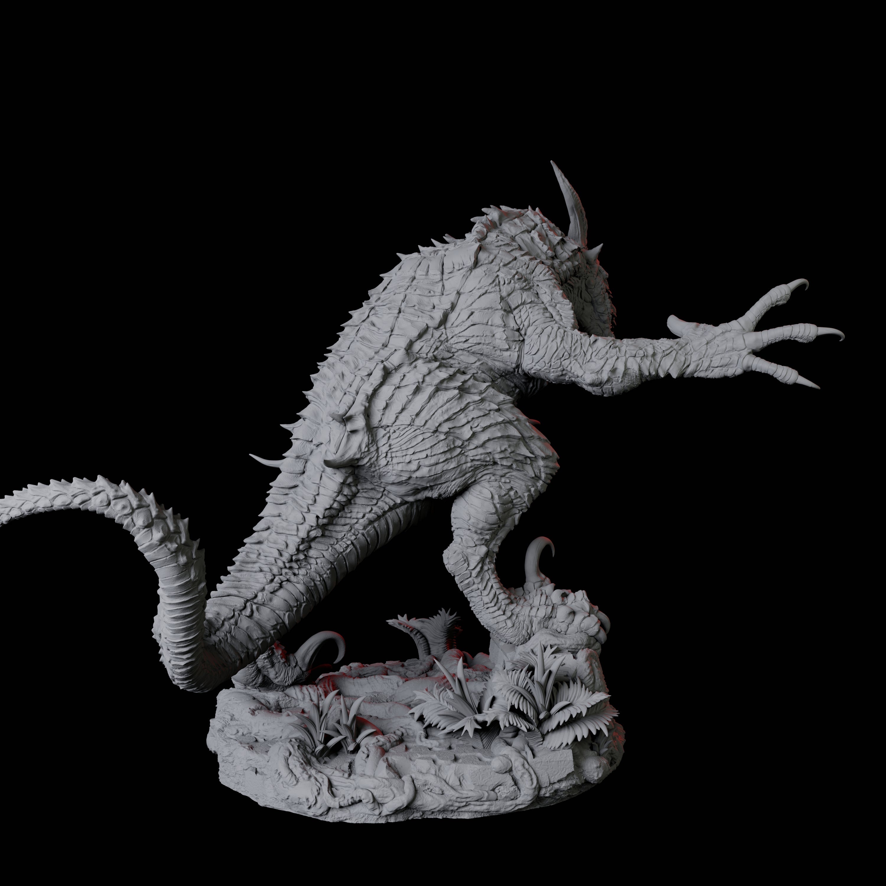 Snarling Velociraptor Miniature for Dungeons and Dragons, Pathfinder or other TTRPGs