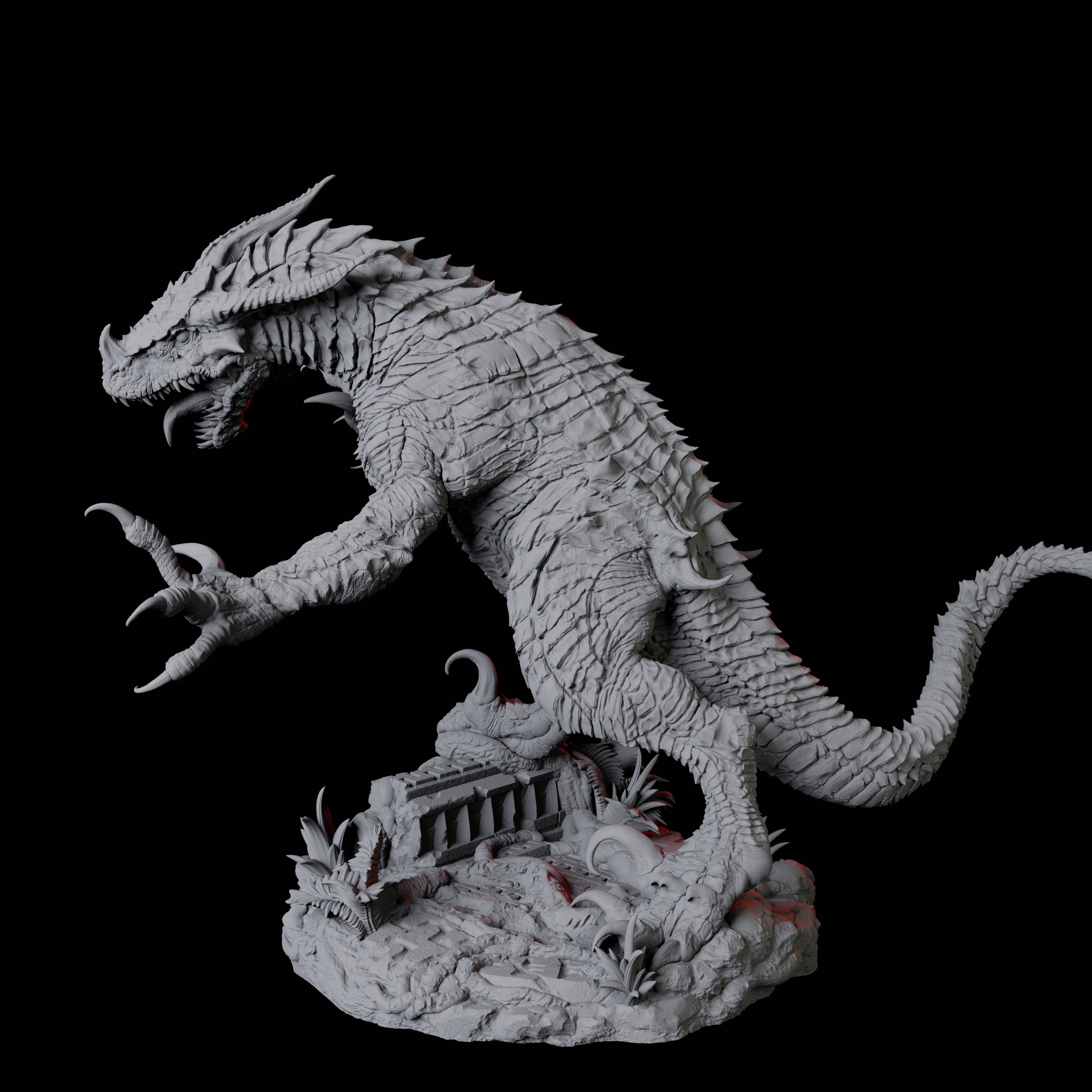 Snarling Velociraptor Miniature for Dungeons and Dragons, Pathfinder or other TTRPGs