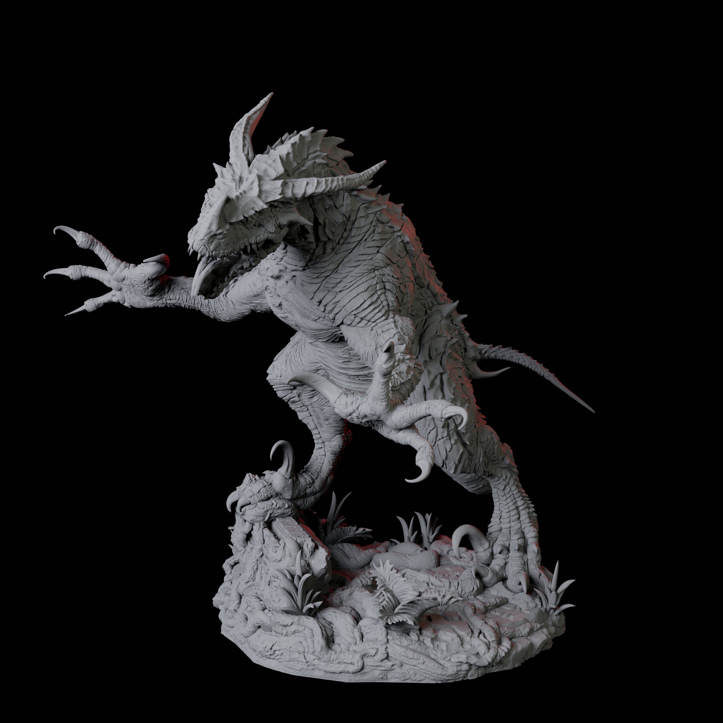 Snarling Velociraptor Miniature for Dungeons and Dragons, Pathfinder or other TTRPGs