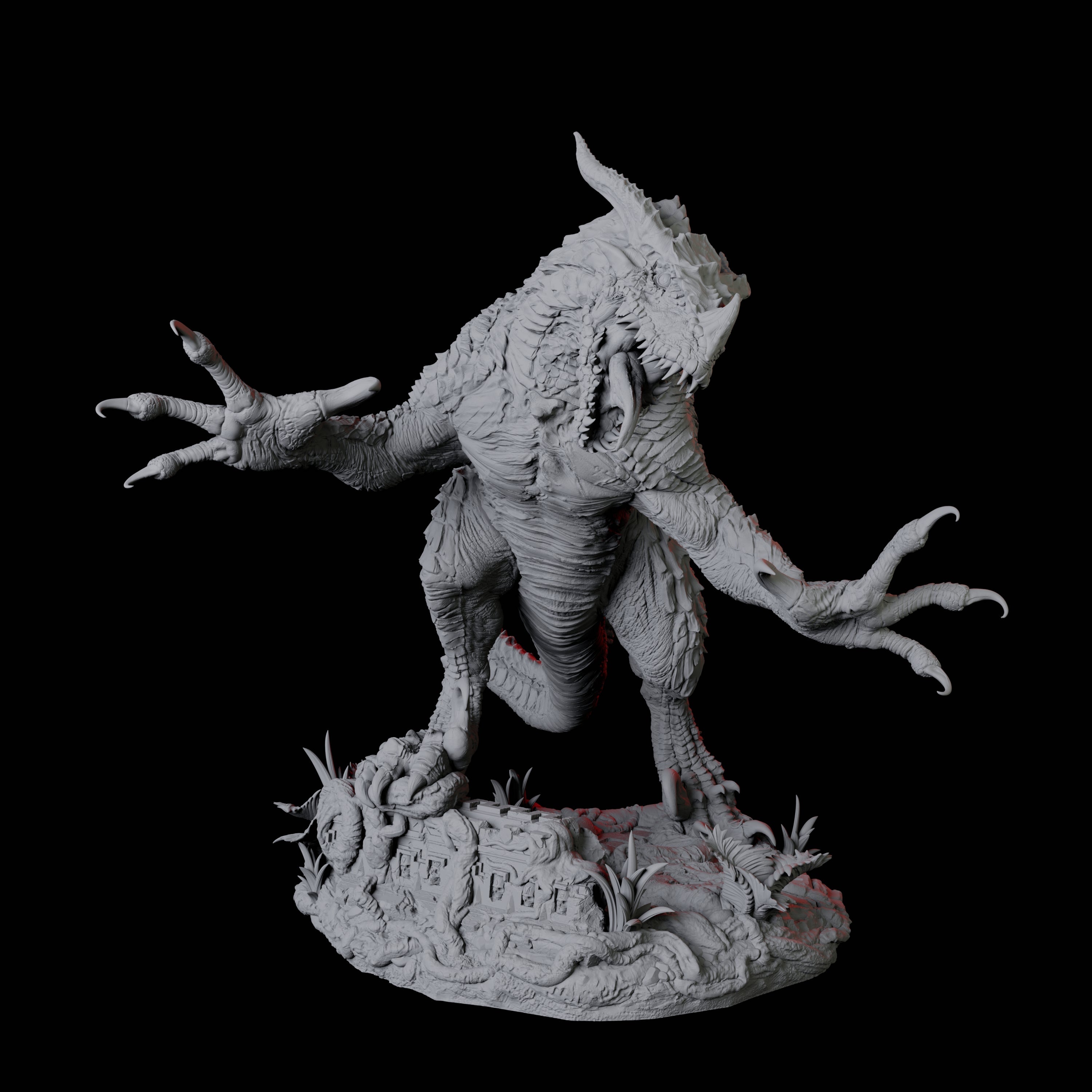 Snarling Velociraptor Miniature for Dungeons and Dragons, Pathfinder or other TTRPGs