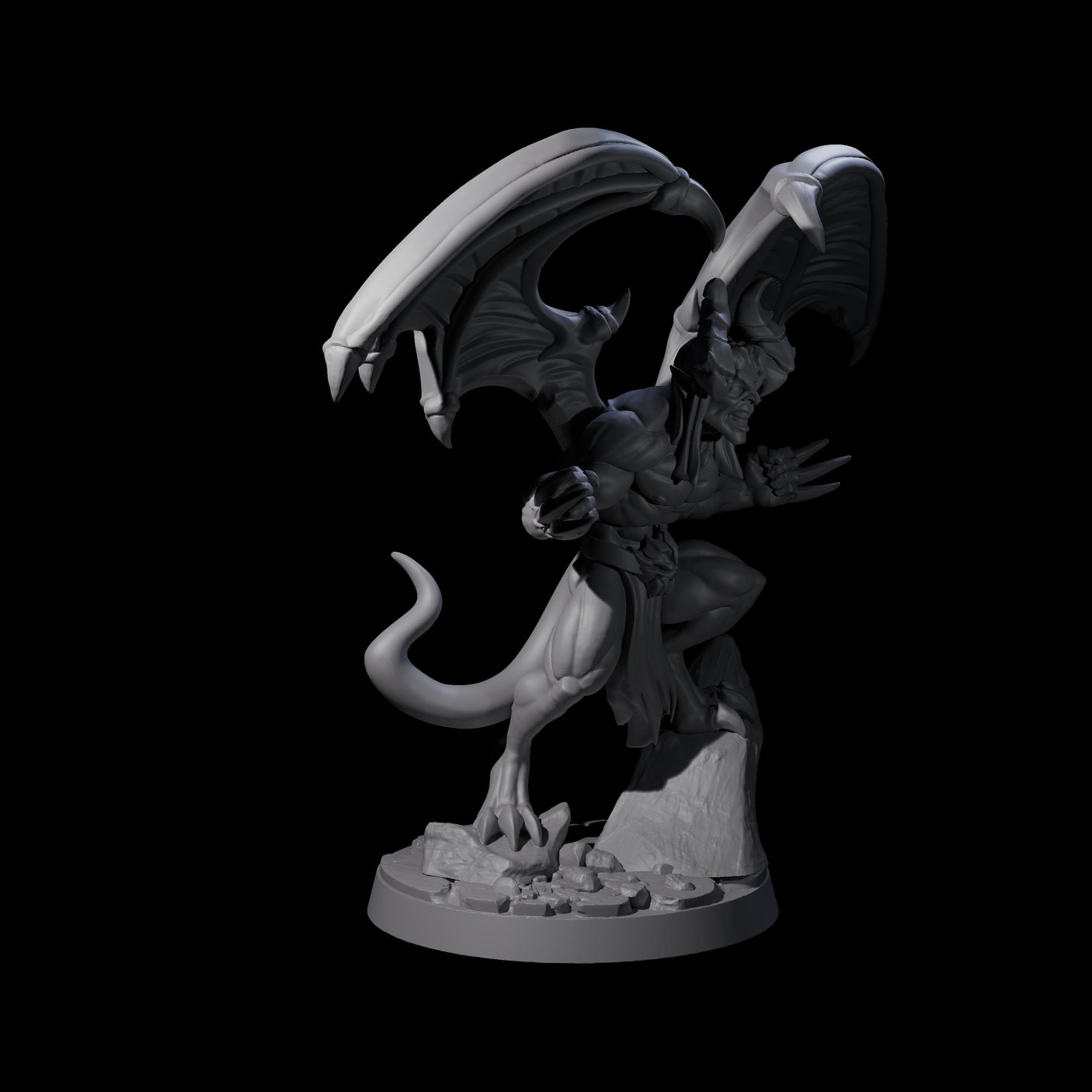 Snarling Wolverine-like Imp Miniature for Dungeons and Dragons, Pathfinder or other TTRPGs