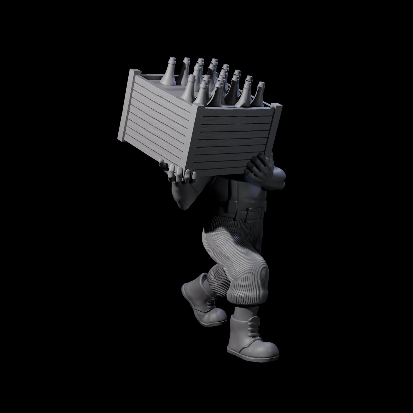 Sneaking Bootlegger Miniature for Dungeons and Dragons, Pathfinder or other TTRPGs