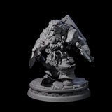 Sneaking Dwarf Bear Hunter Miniature for Dungeons and Dragons, Pathfinder or other TTRPGs