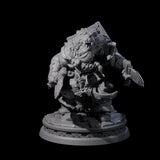 Sneaking Dwarf Bear Hunter Miniature for Dungeons and Dragons, Pathfinder or other TTRPGs