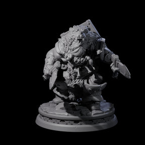 Sneaking Dwarf Bear Hunter Miniature for Dungeons and Dragons, Pathfinder or other TTRPGs